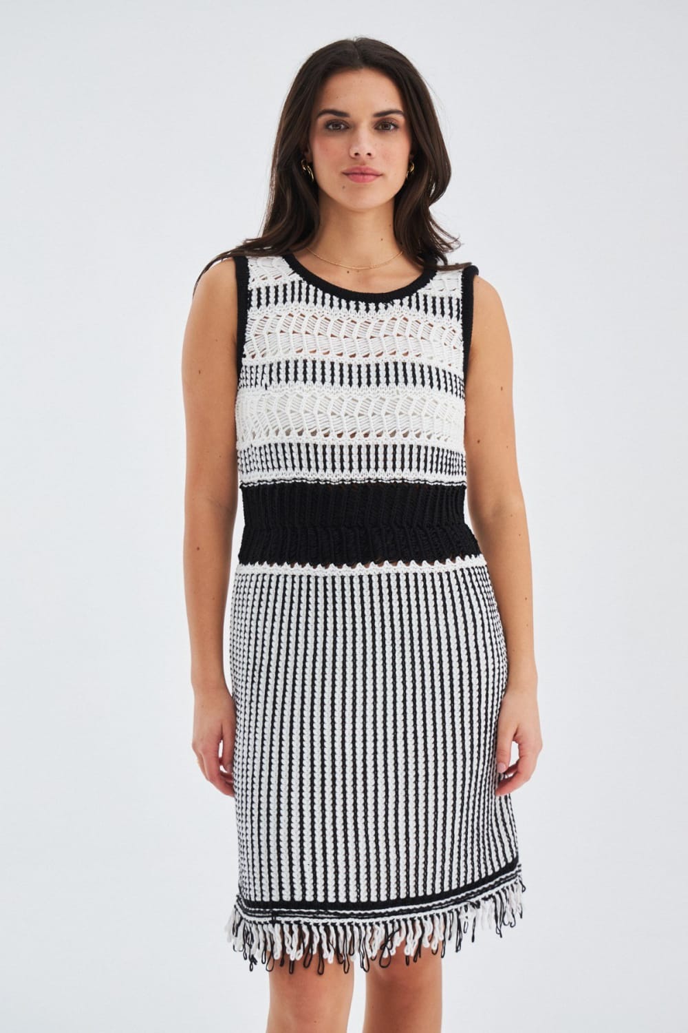 Peraluna-Ki̇yo Dress Kolsuz Pamuklu Diz Hizası Yazlık Kadın Elbise-Elbise-10-Milagron.com