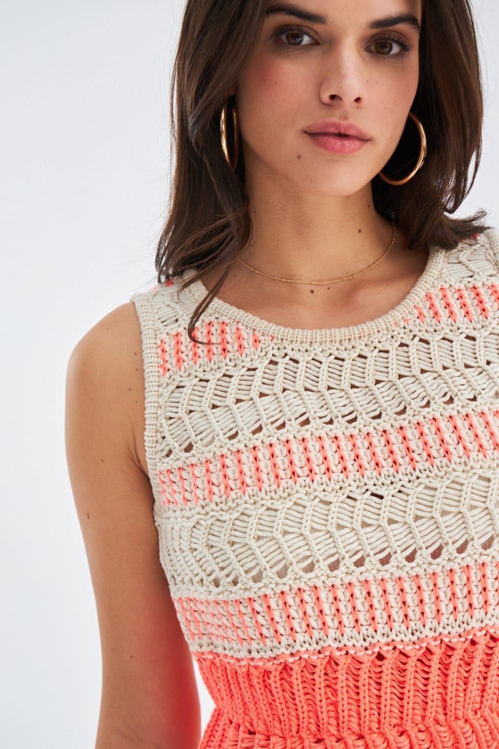 Peraluna-Ki̇yo Dress Kolsuz Pamuklu Diz Hizası Yazlık Kadın Elbise-Elbise-6-Milagron.com