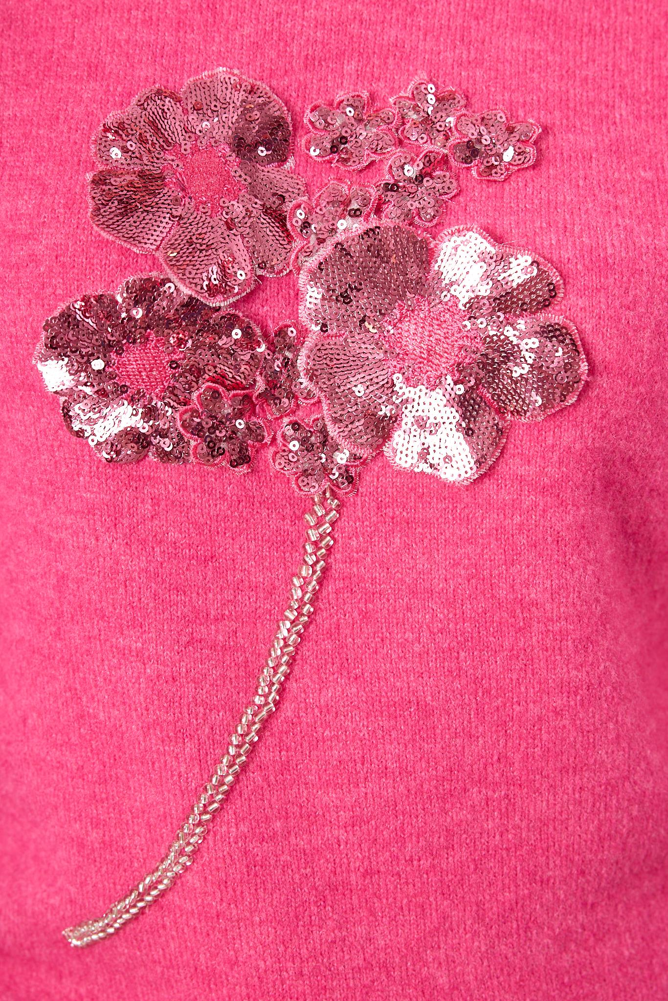 Peraluna-Lorna Boncuk İşlemeli Kadın Triko Kazak Açık Yeşil-Kazak & Triko-6-Milagron.com