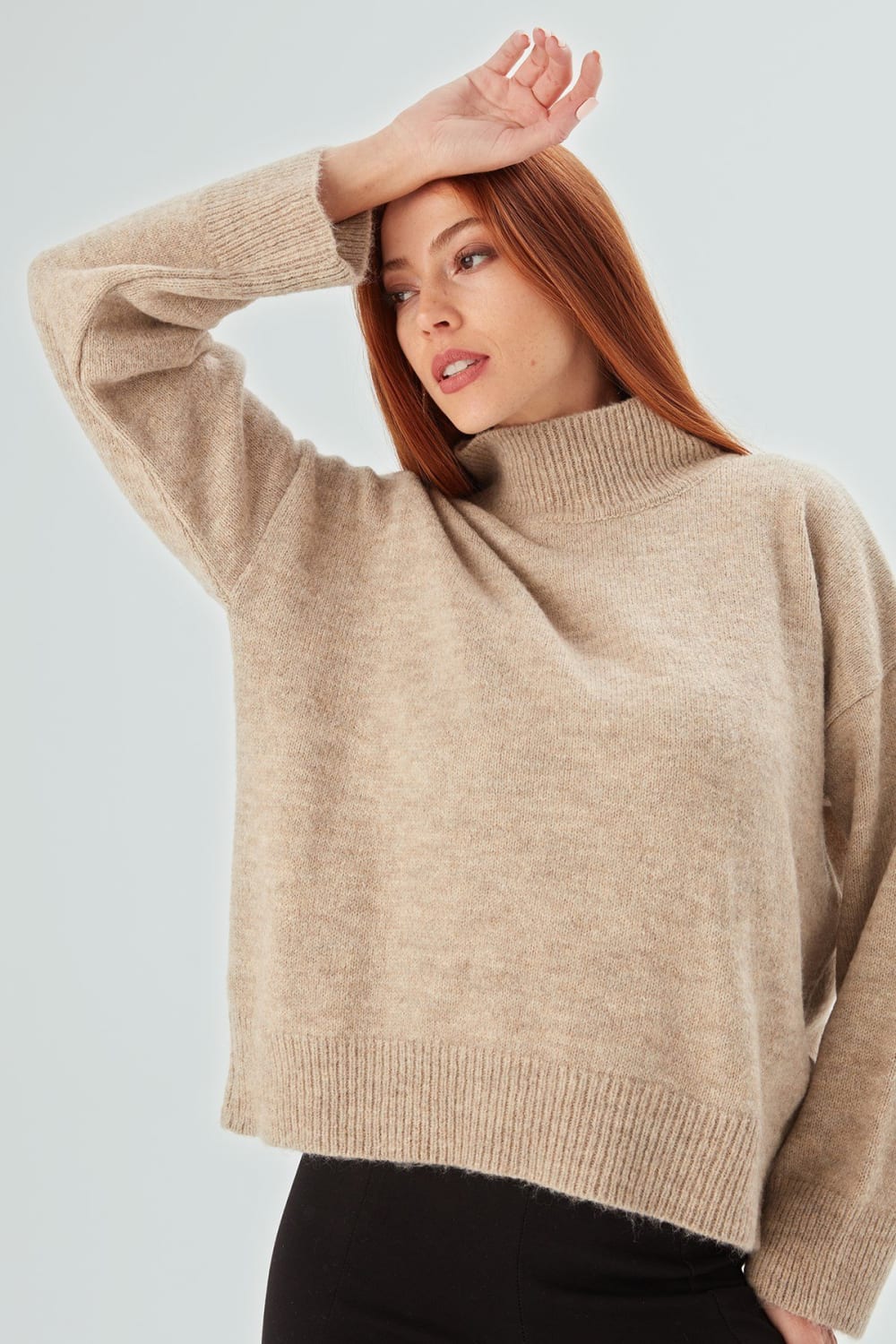 Peraluna-Macumba Pullover Balıkçı Yaka Yumuşak Dokulu Kadın Triko Kazak-Kazak & Triko-26-Milagron.com