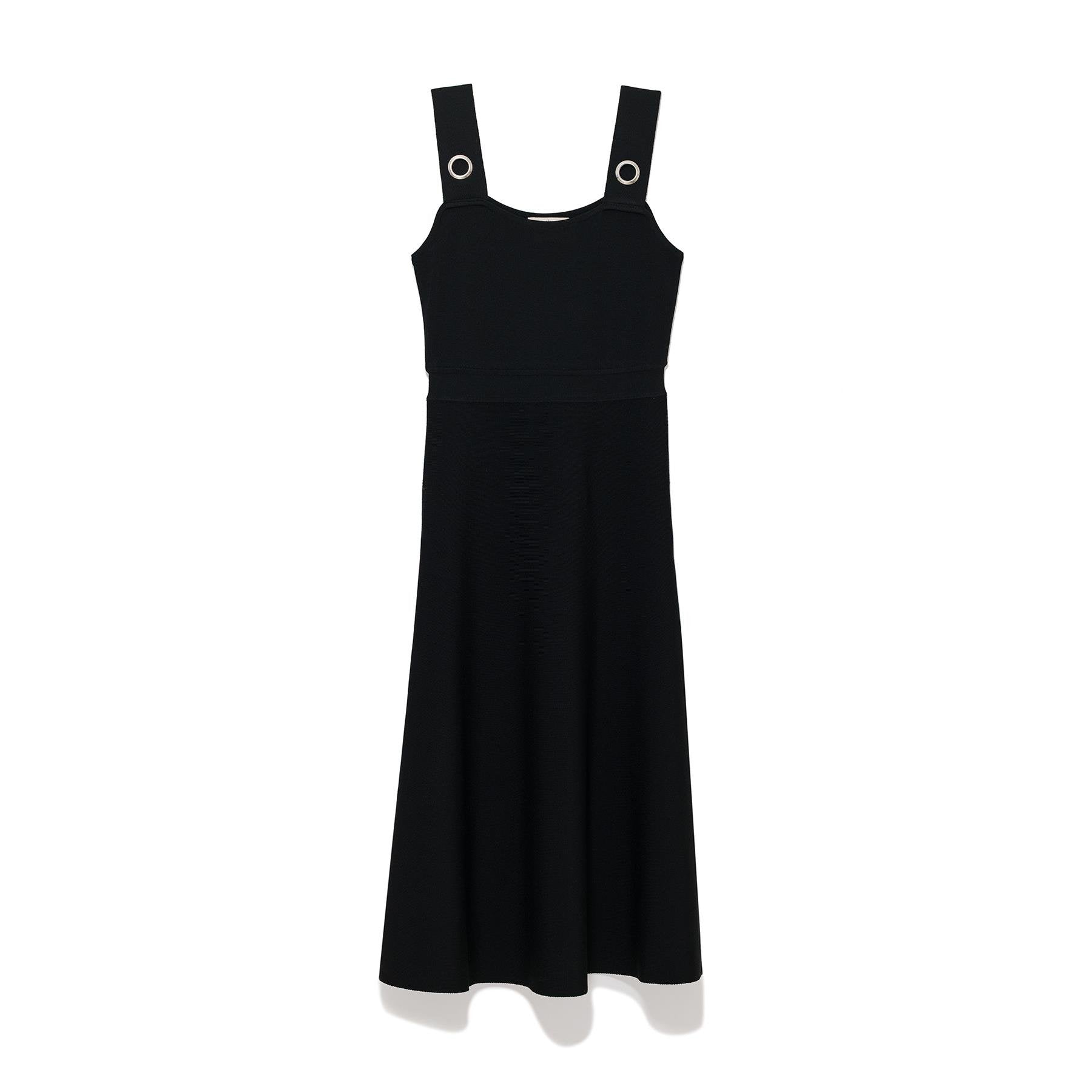 Peraluna-Madison Kadın Yazlık Rayon Triko Elbise Si̇yah-Elbise-10-Milagron.com