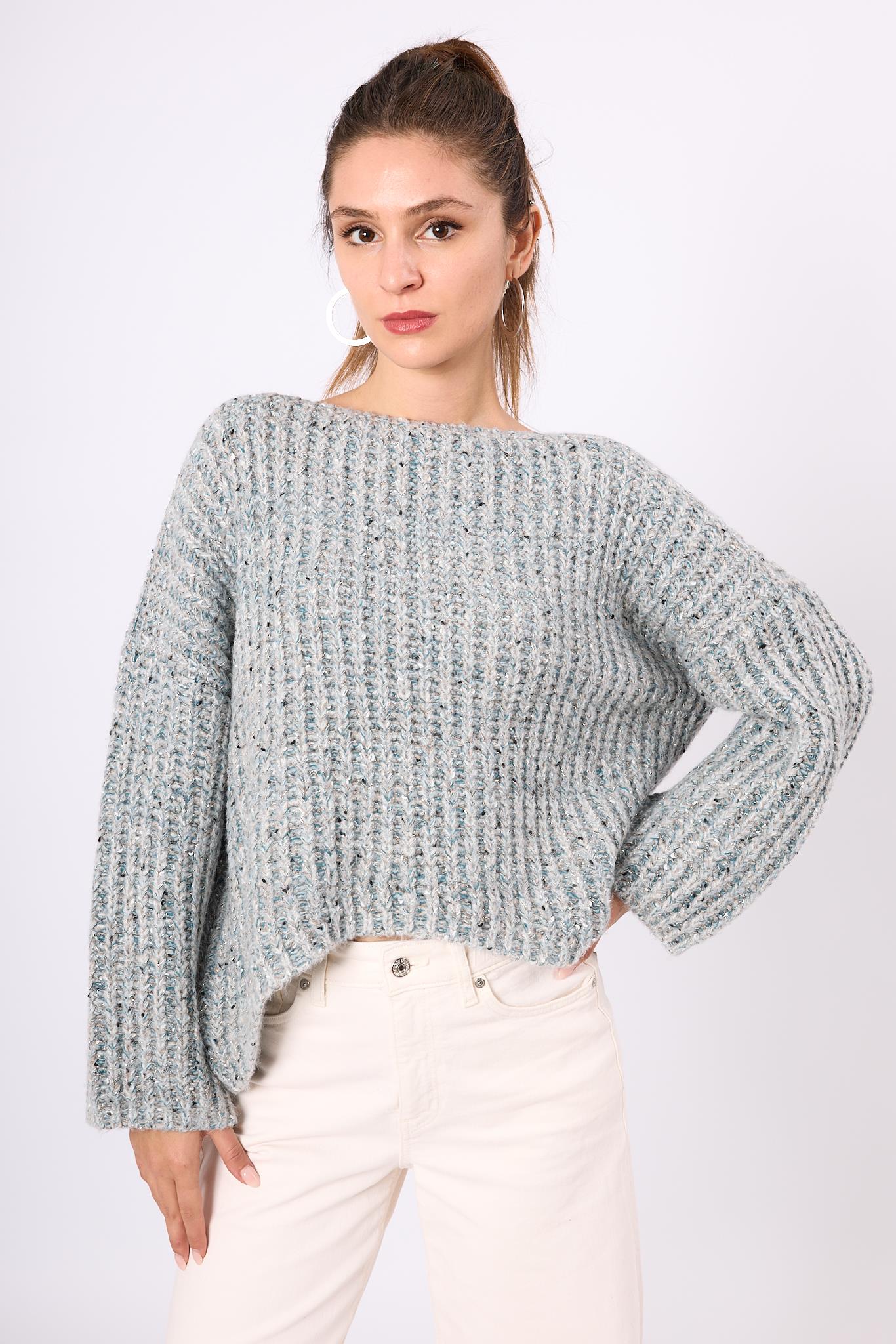 Peraluna-Maggie Selanik Örgü Kalın Triko Kazak Ekru Multi-Kazak & Triko-2-Milagron.com