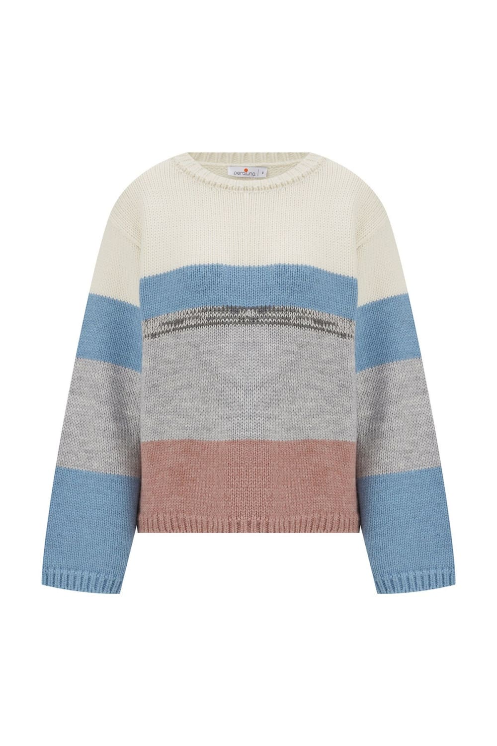 Peraluna-Mina Pullover Çizgili Bol Kesim Kadın Triko Kazak -Kazak & Triko-8-Milagron.com