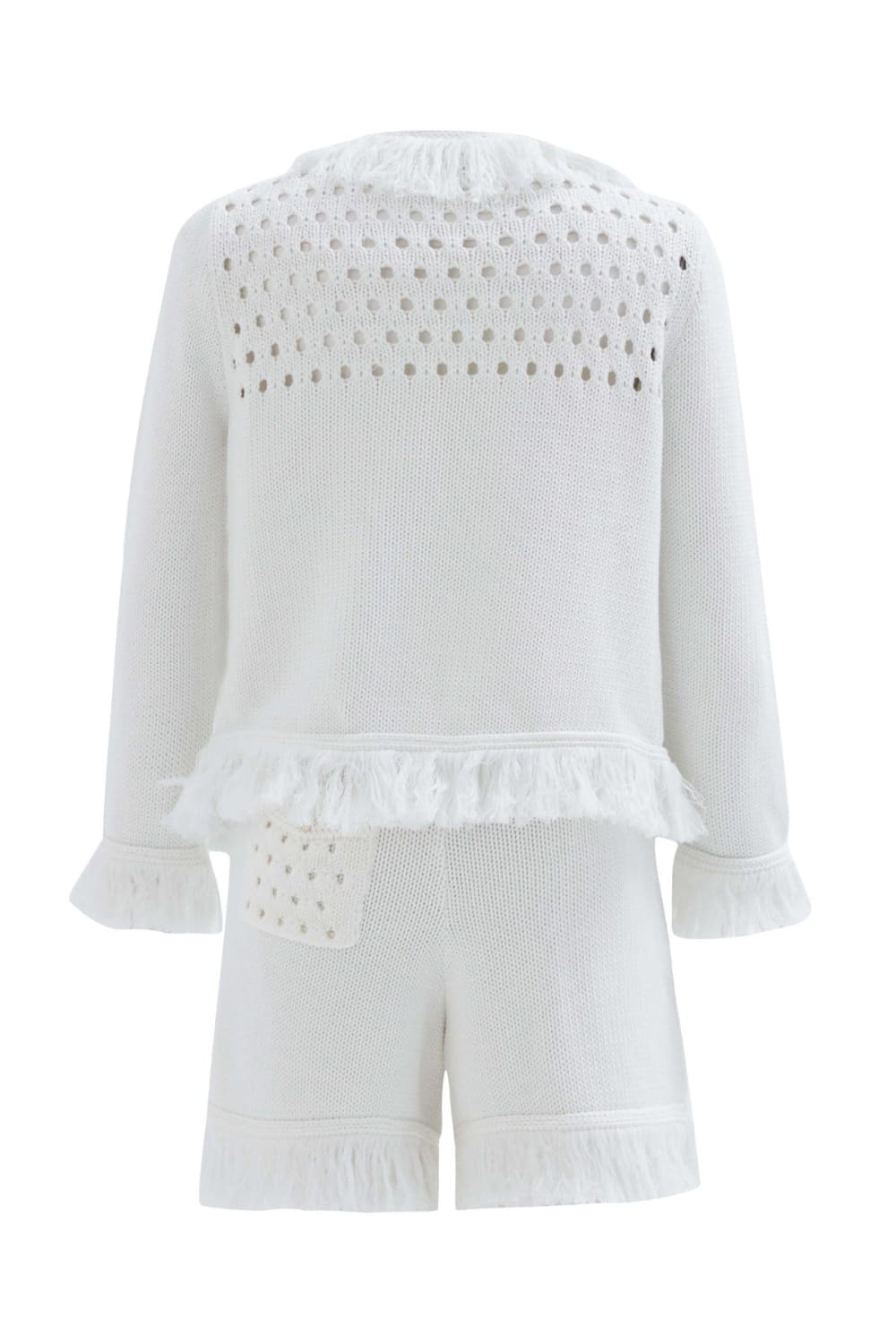 Peraluna-Miyoki̇ Cardigan & Shorts Mevsimlik Pamuklu Kadın Triko Takım Şort-Şort-22-Milagron.com