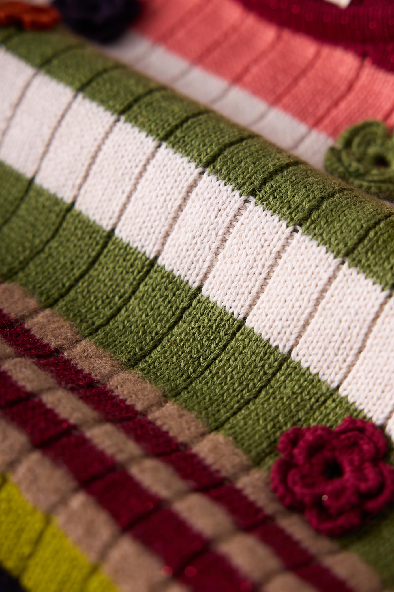 Peraluna-Nadine Çizgili Bol Kesim Kazak Multi-Kazak & Triko-6-Milagron.com