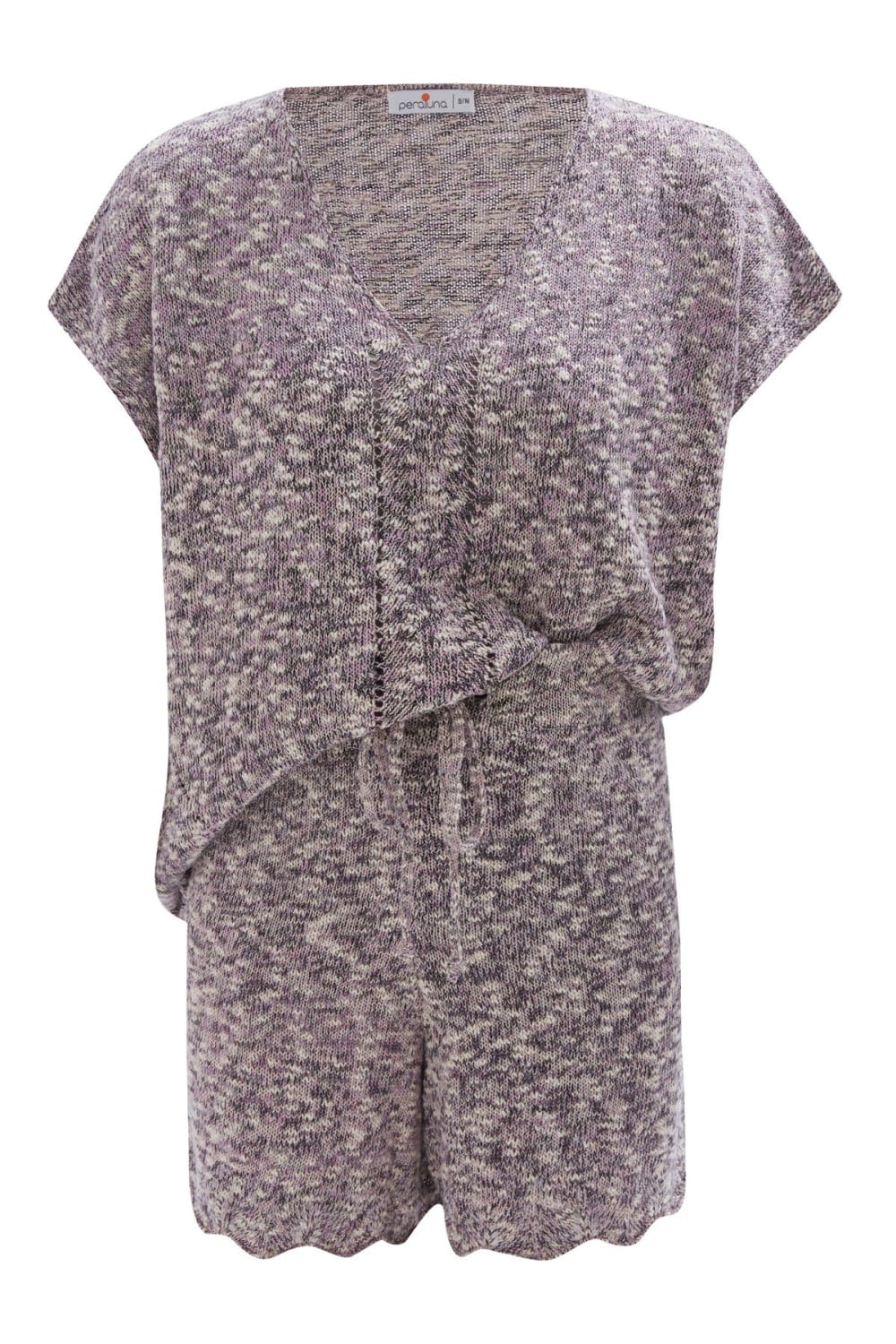 Peraluna-Renge Blouse & Shorts Yazlık Viskonlu Kadın Triko Şort Takım-Şort-10-Milagron.com