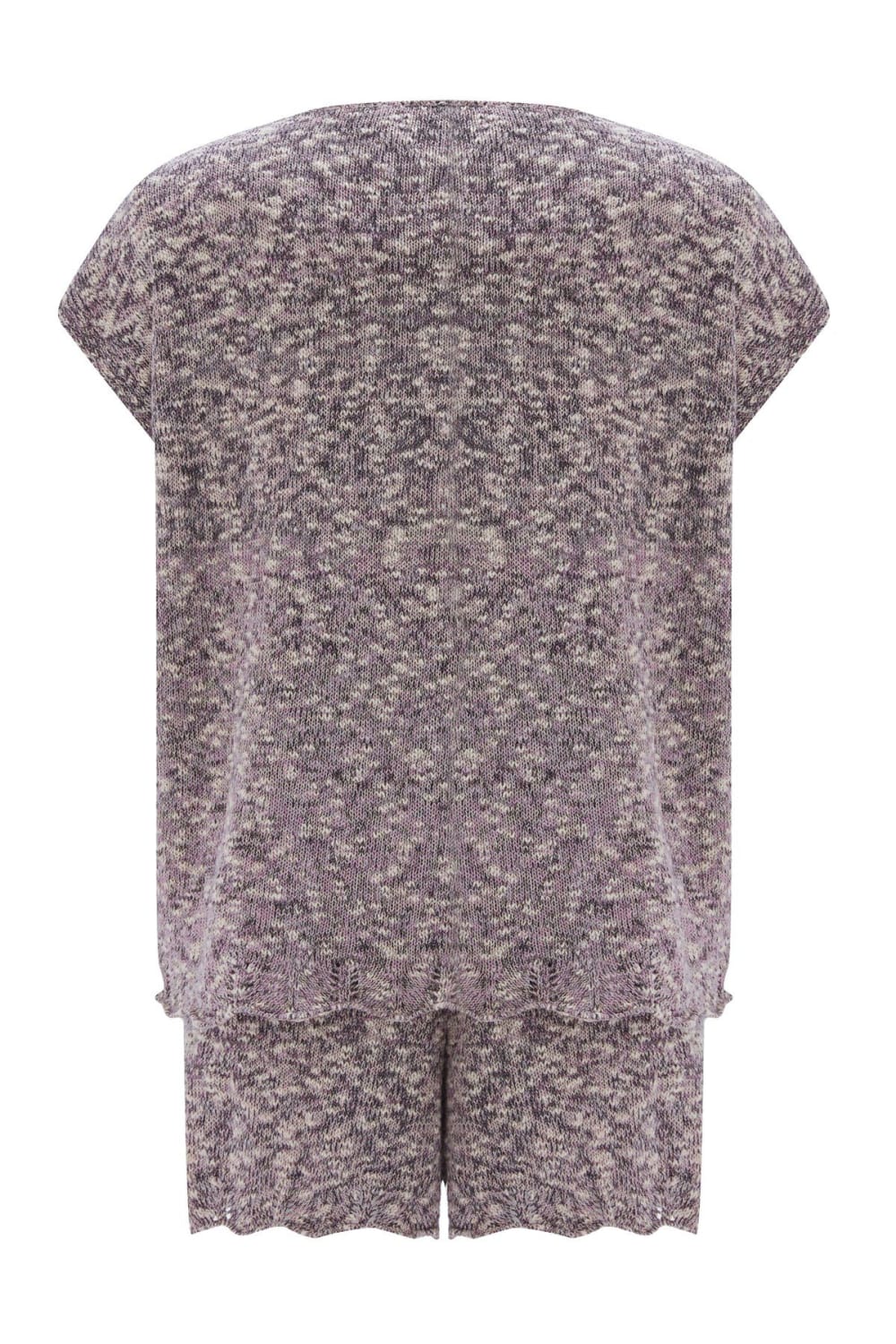 Peraluna-Renge Blouse & Shorts Yazlık Viskonlu Kadın Triko Şort Takım-Şort-11-Milagron.com