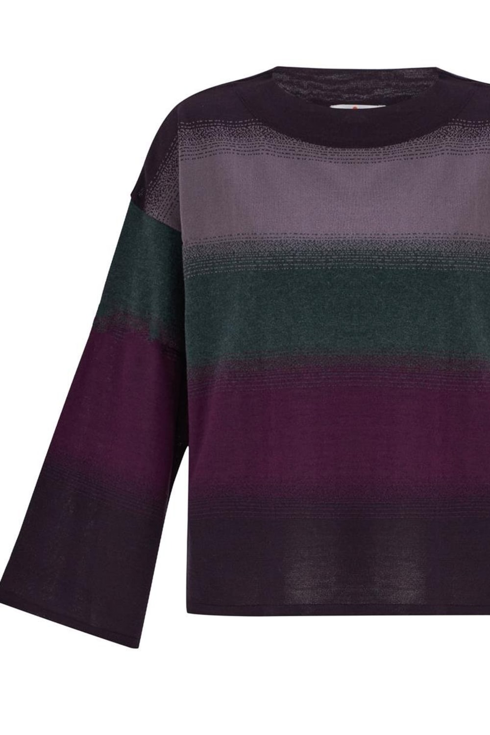 Peraluna-Renk Geçişli Bisiklet Yaka Kadın Triko Kazak-Kazak & Triko-7-Milagron.com