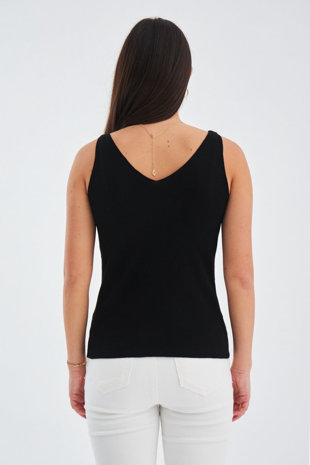 Peraluna-Ruby Top V Yaka İnce Askılı Yazlık Kadın Triko Atlet-Atlet-23-Milagron.com