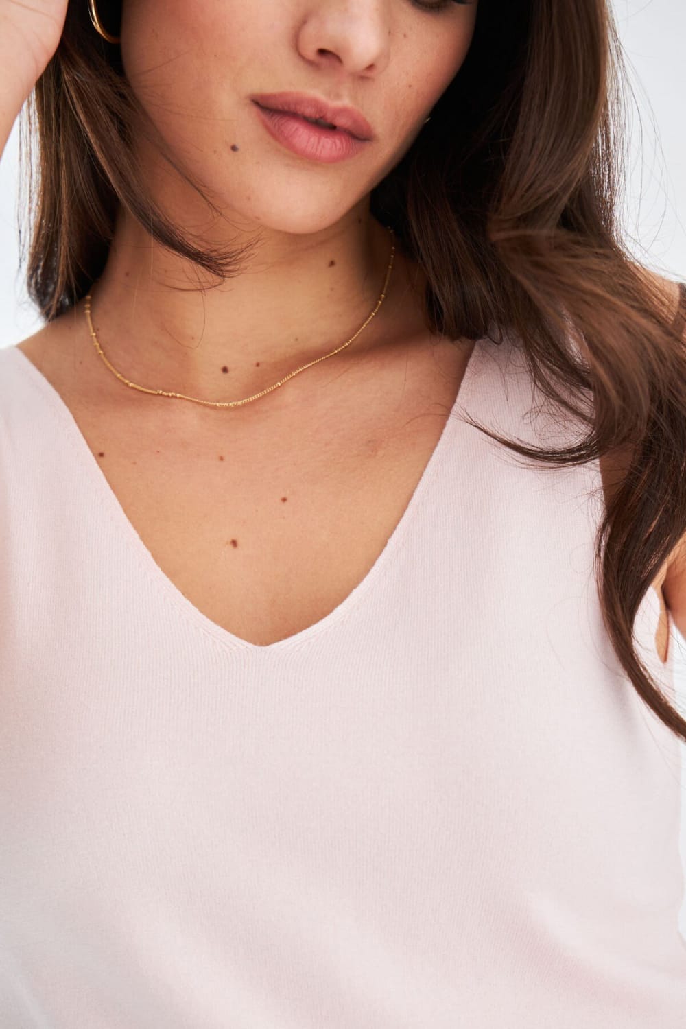 Peraluna-Ruby Top V Yaka İnce Askılı Yazlık Kadın Triko Atlet-Atlet-5-Milagron.com