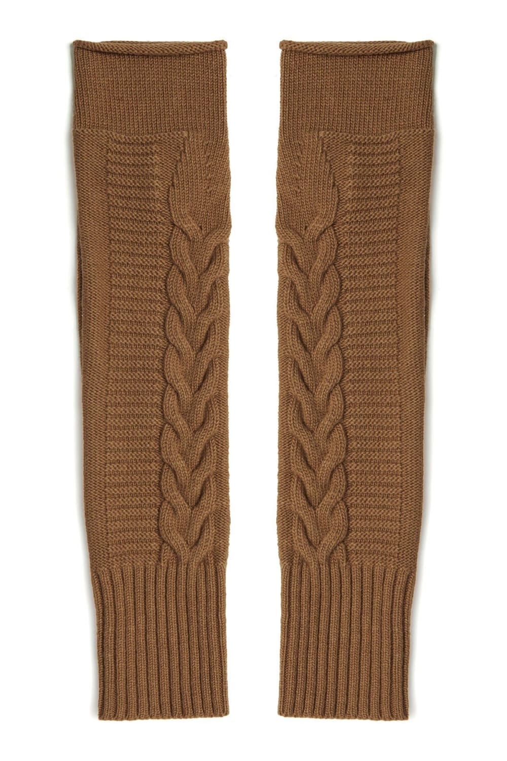 Peraluna-Saç Örgü Desenli Kaşmir Karışımlı Uzun Kadın Triko Eldiven-Eldiven-7-Milagron.com