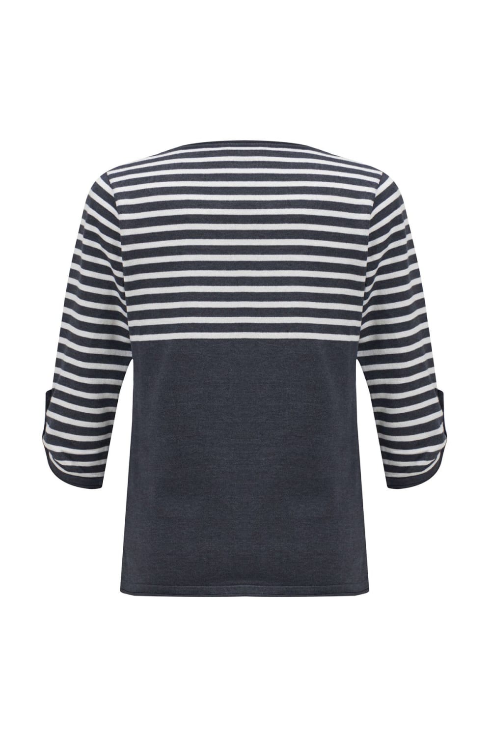 Peraluna-Sailor Pullover 3/4 Kol Çizgili Yazlık Kadın Triko Kazak-Kazak & Triko-9-Milagron.com