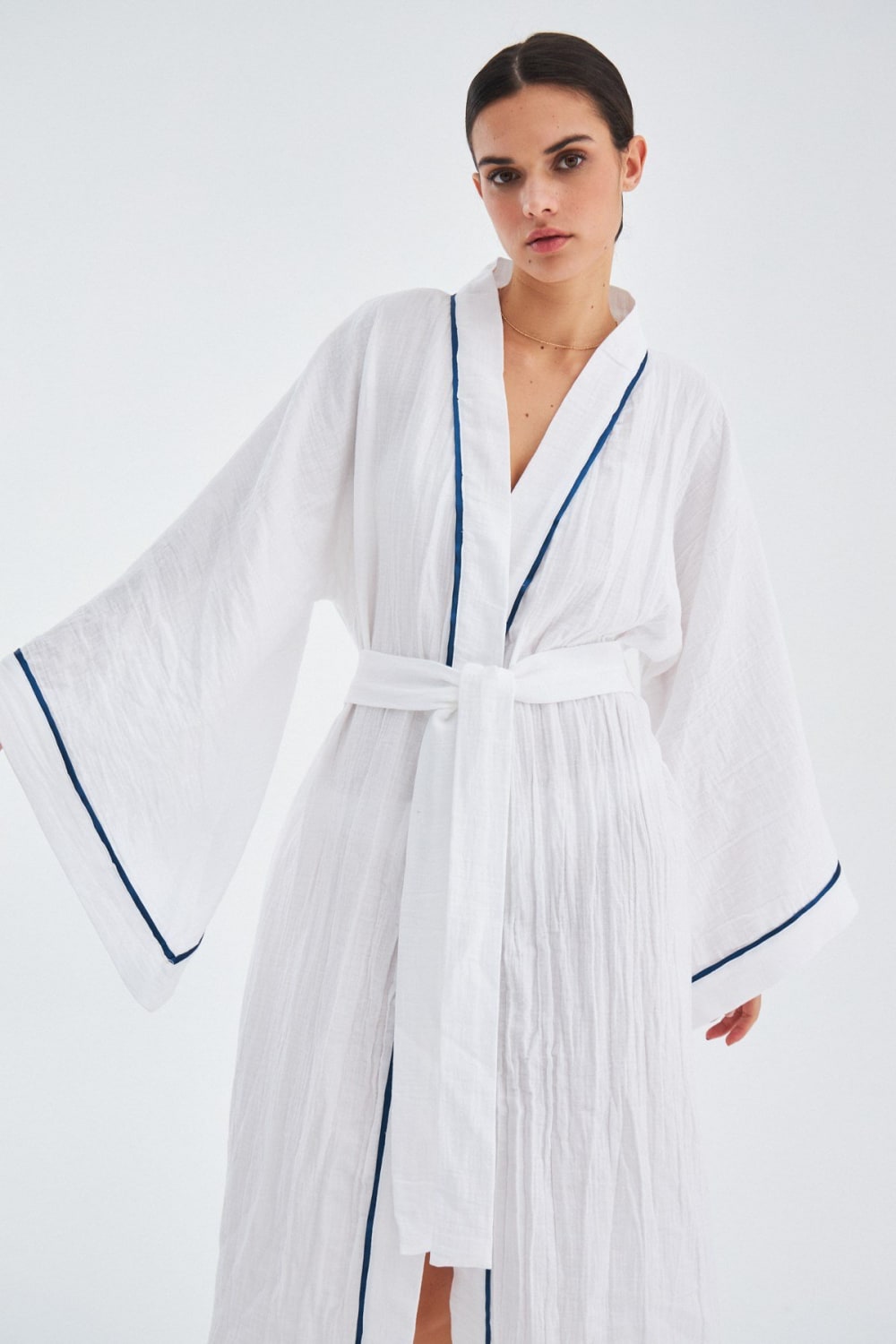 Peraluna-Sandal Kimono Yazlık Muslin Kadın Kimono-Kimono-2-Milagron.com