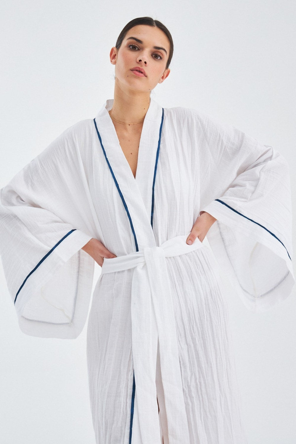 Peraluna-Sandal Kimono Yazlık Muslin Kadın Kimono-Kimono-5-Milagron.com
