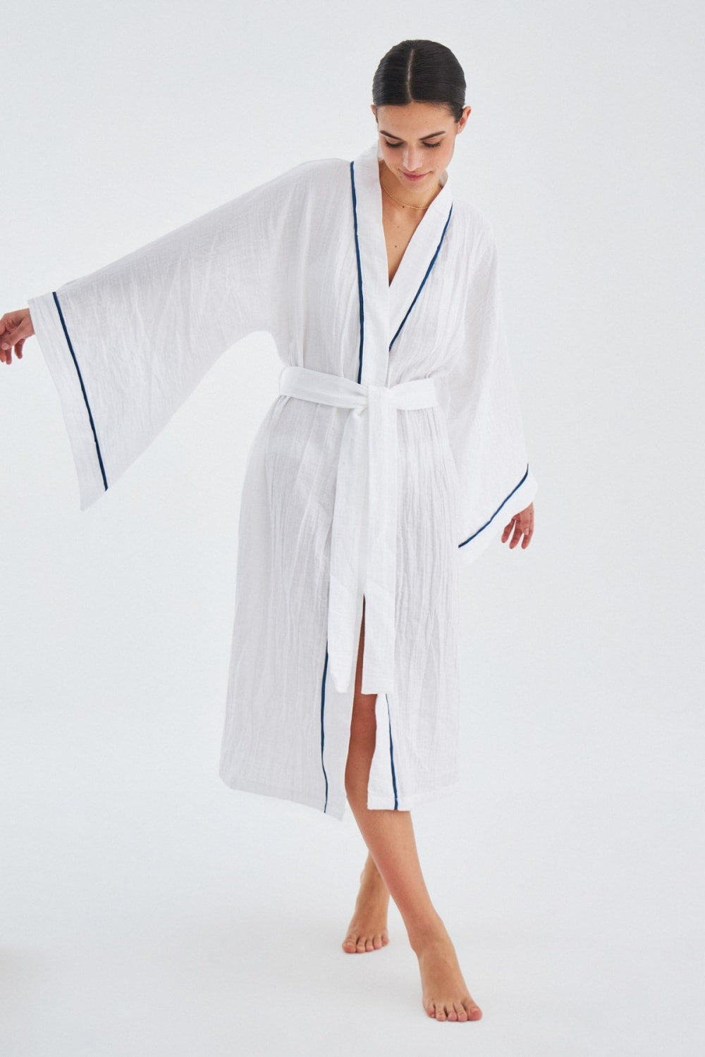 Peraluna-Sandal Kimono Yazlık Muslin Kadın Kimono-Kimono-6-Milagron.com