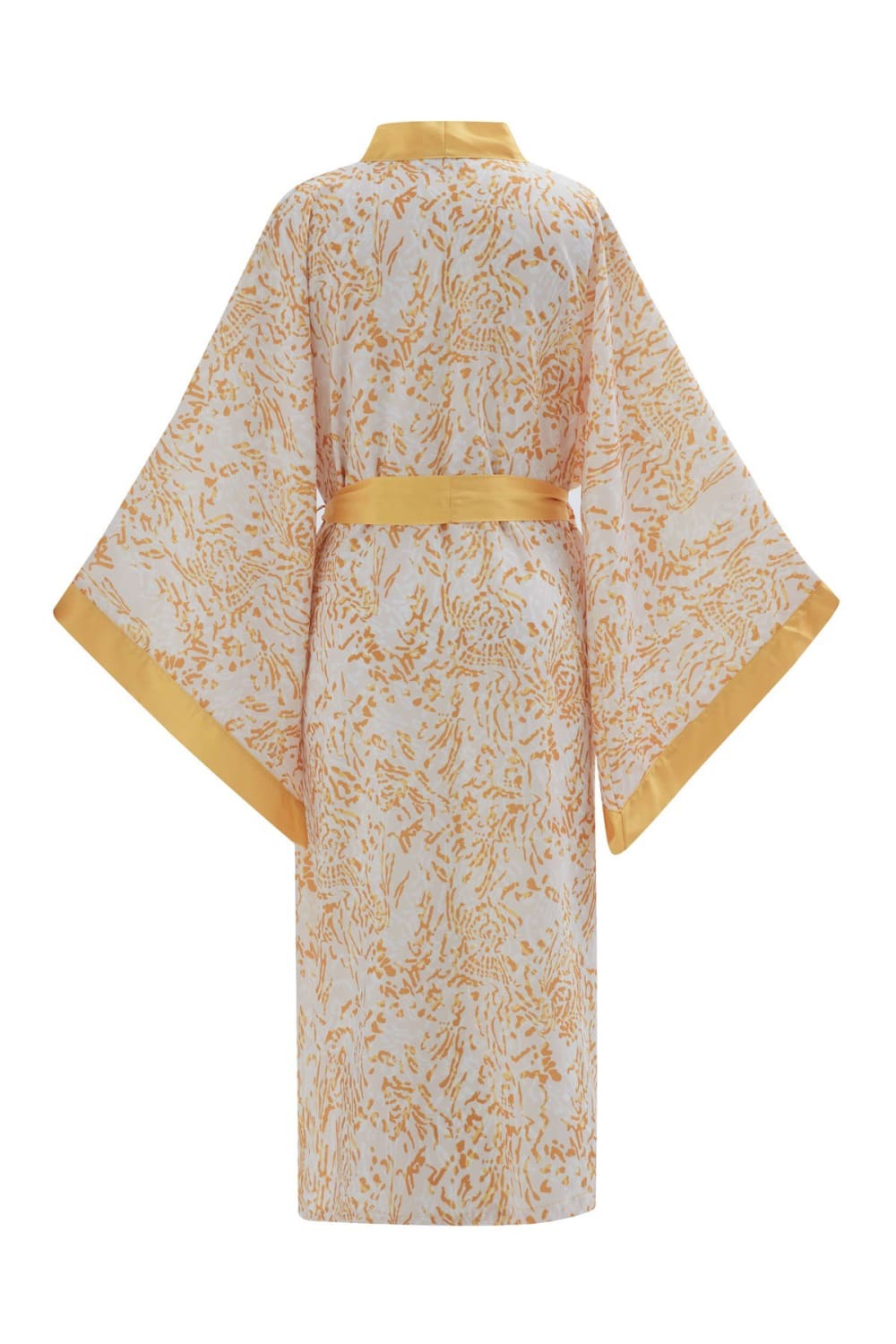 Peraluna-Si̇tara Kimono Desenli 120 Cm Saten Yazlık Kadın Kimono-Kimono-10-Milagron.com