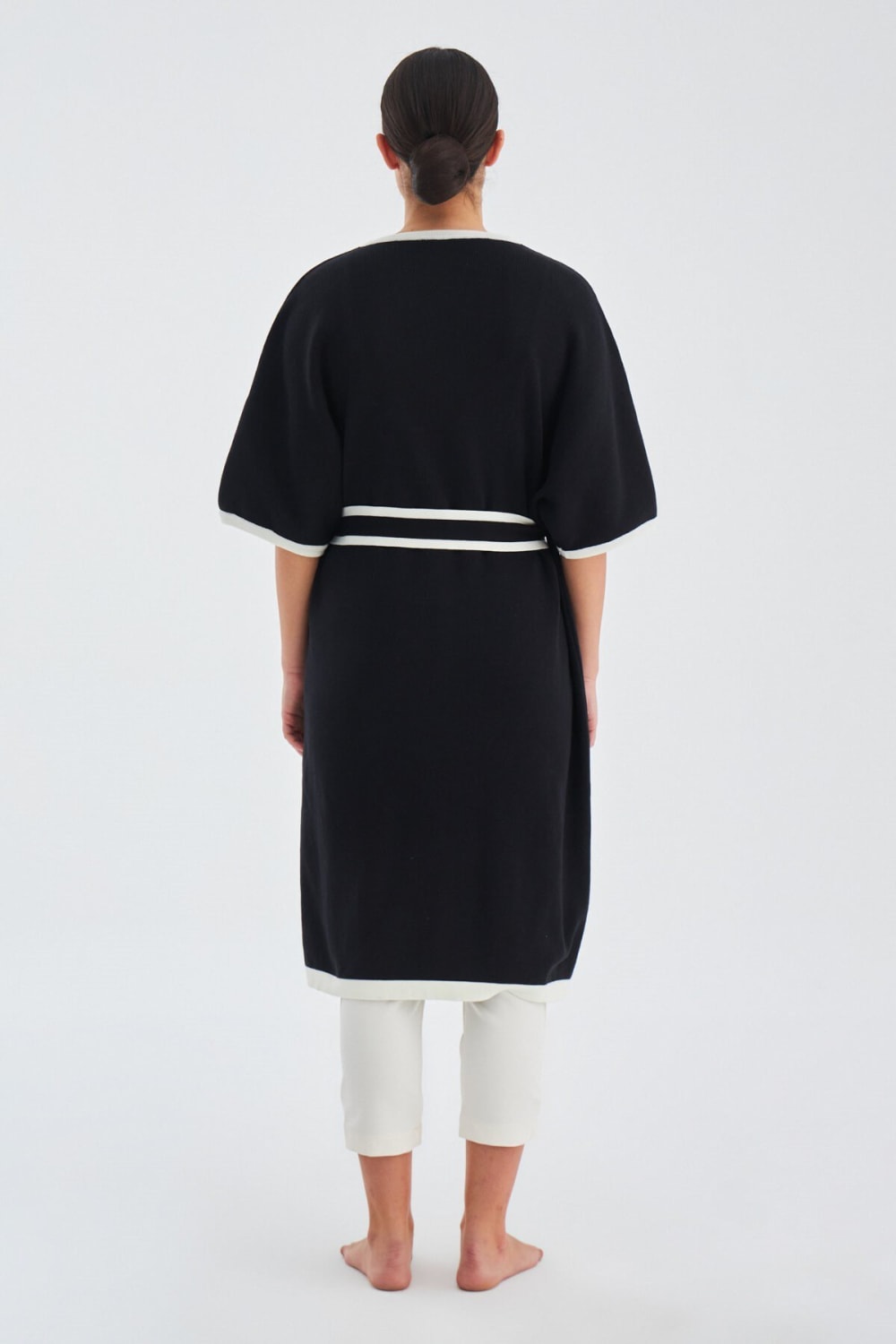 Peraluna-Soho Kısa Kollu %100 Pamuk Kadın Triko Kimono-Kimono-8-Milagron.com