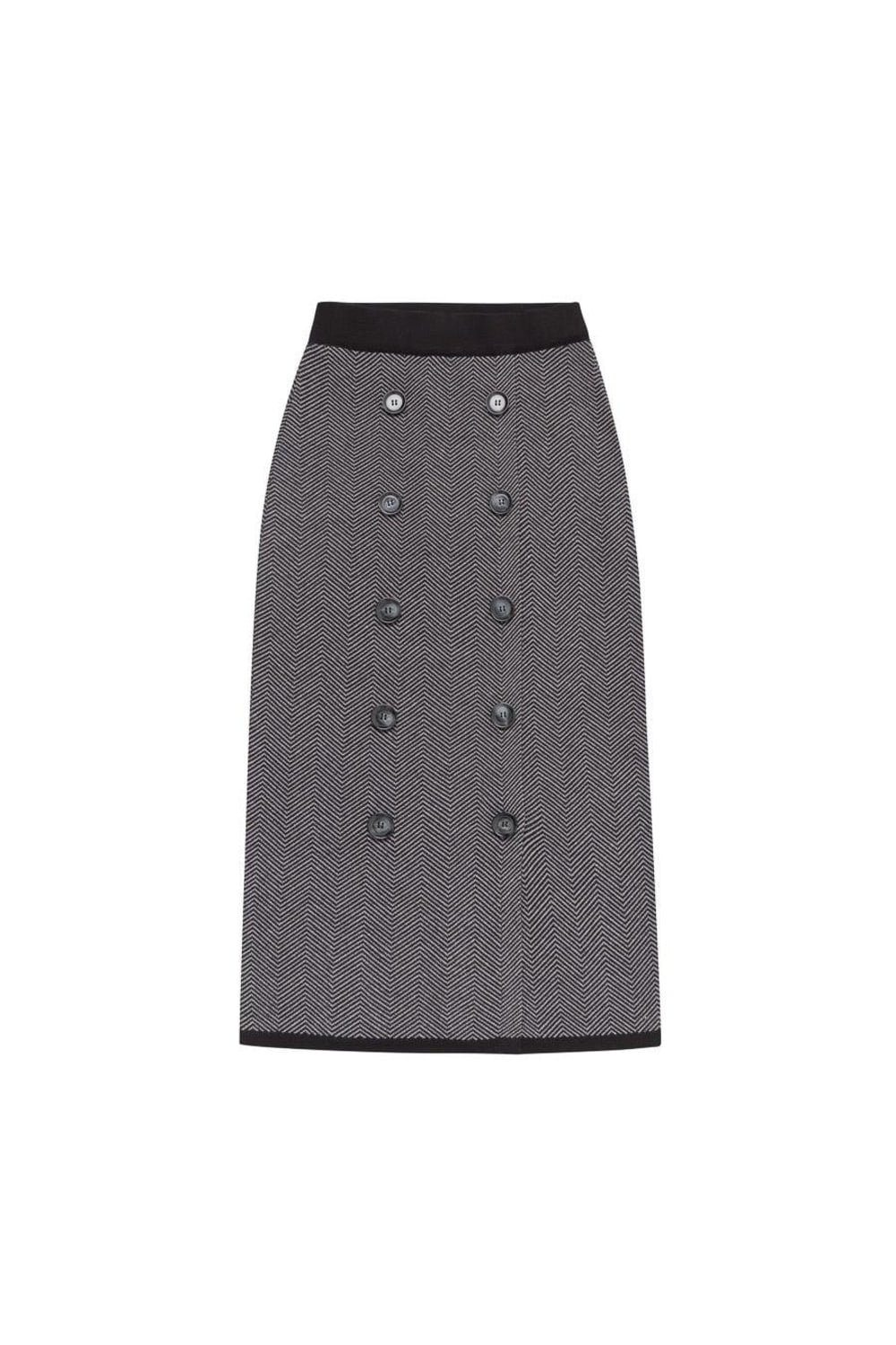 Peraluna-Styleboom X Cheshire Skirt Balıksırtı Desen Midi Boy Kadın Triko Etek-Etek-7-Milagron.com