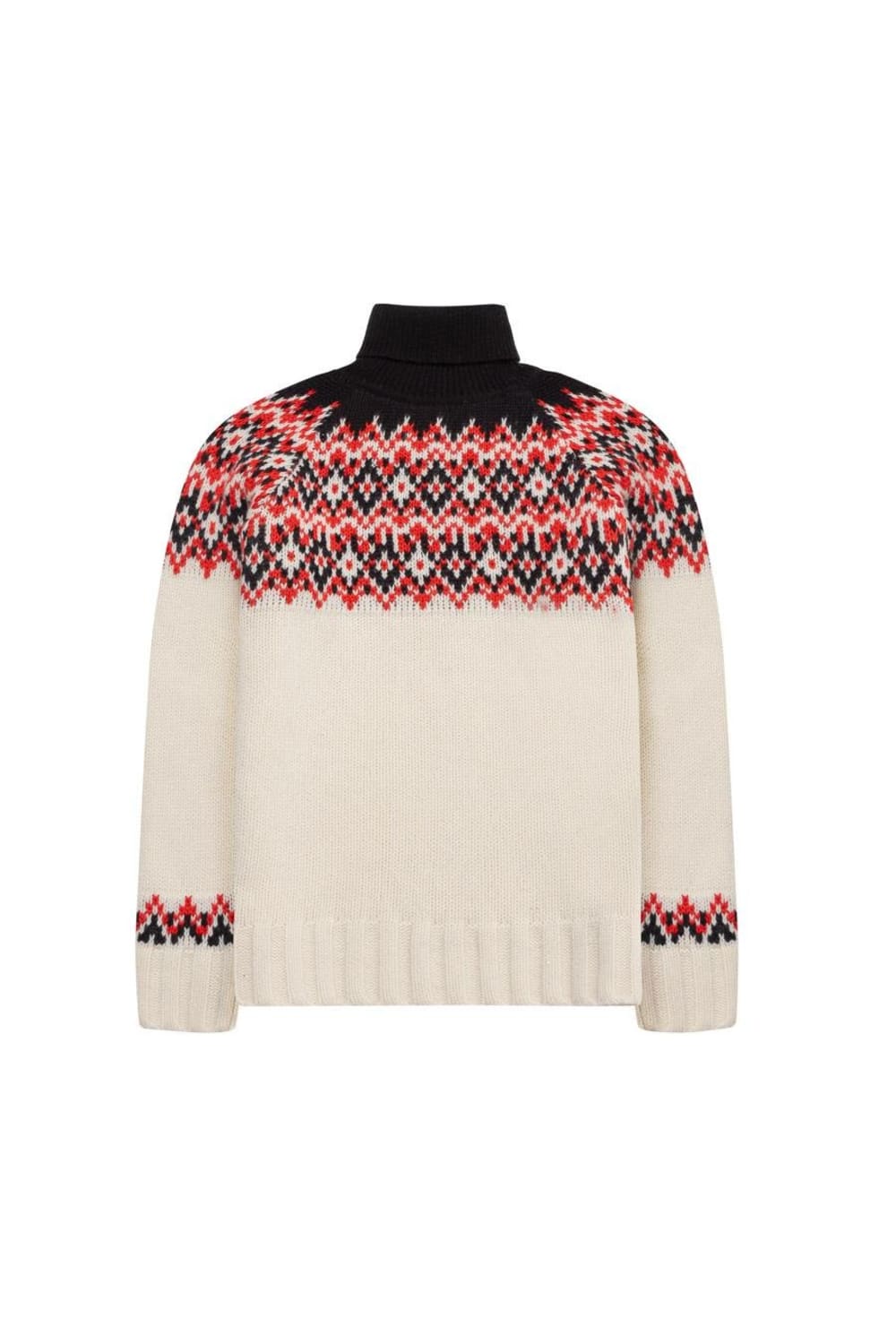Peraluna-Styleboom X Cotswold Fair Isle Pullover Balıkçı Yaka Baklava Desen Kazak Kadın Triko Kazak-Kazak & Triko-6-Milagron.com