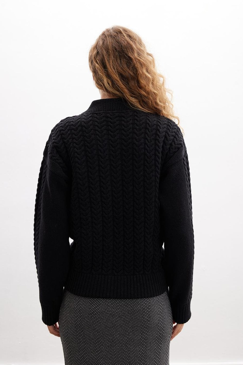 Peraluna-Styleboom X Dover Bomber Jacket Saç örgü Triko Bomber Kadın Triko Ceket-Ceket-12-Milagron.com