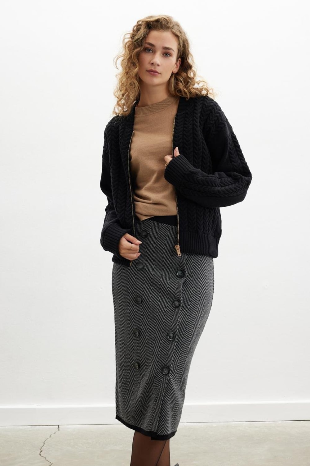 Peraluna-Styleboom X Dover Bomber Jacket Saç örgü Triko Bomber Kadın Triko Ceket-Ceket-7-Milagron.com