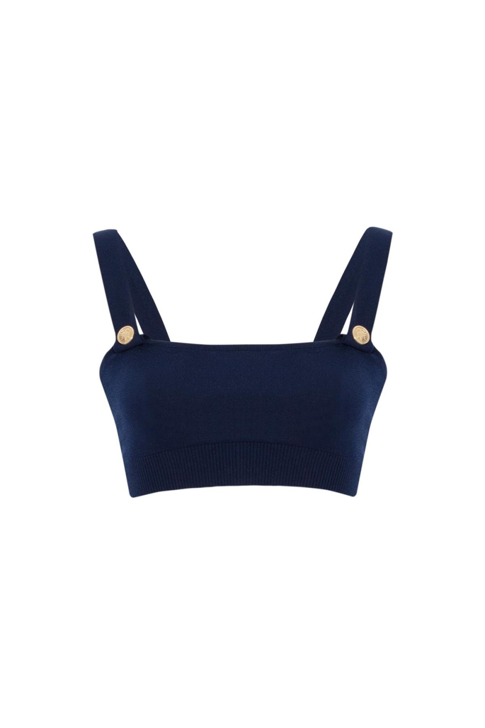 Peraluna-Styleboom X Elizabeth Bralet Düğme Detaylı Askılı Kadın Triko Bralet -Crop Top-22-Milagron.com