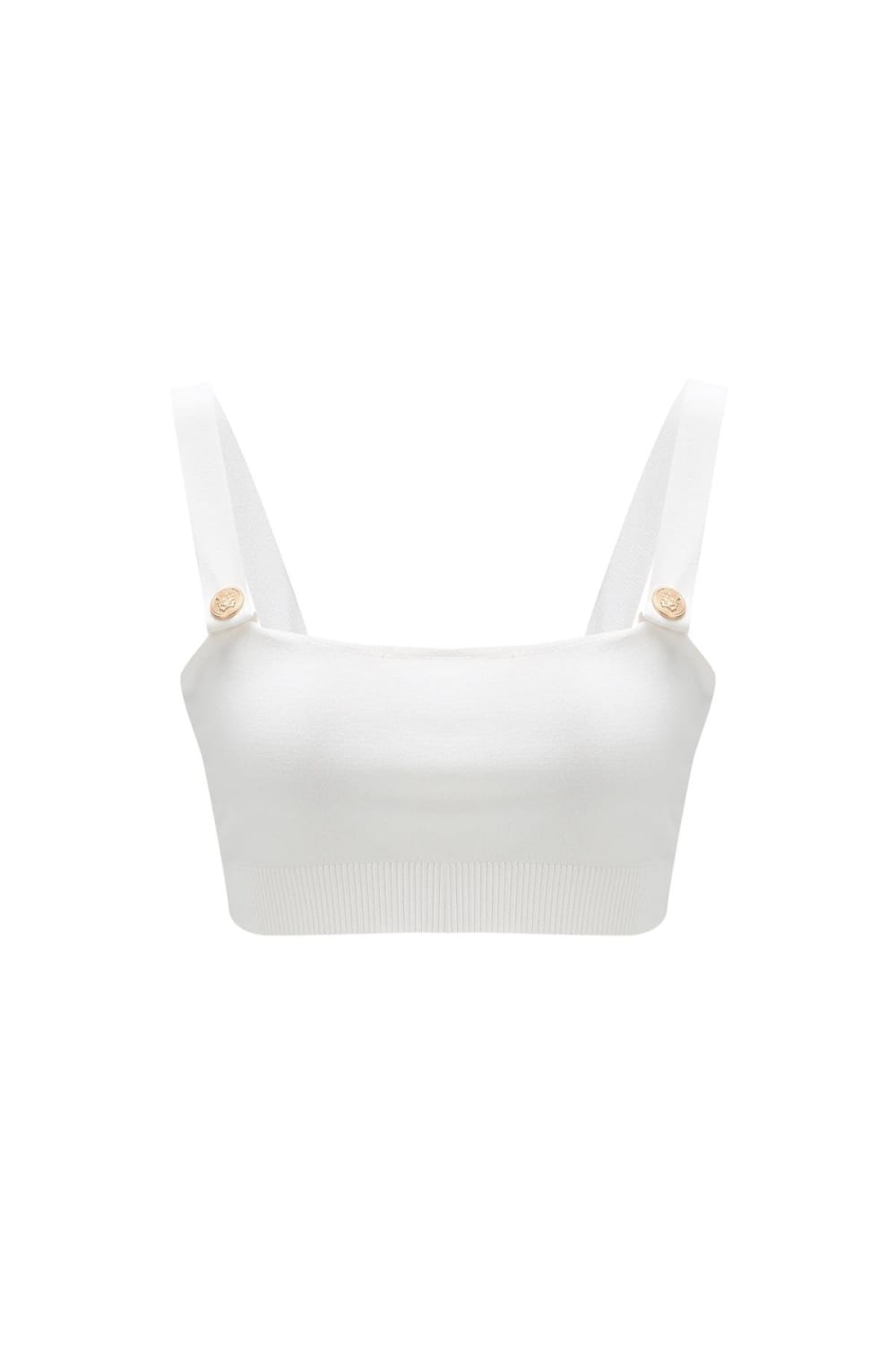 Peraluna-Styleboom X Elizabeth Bralet Düğme Detaylı Askılı Kadın Triko Bralet -Crop Top-7-Milagron.com