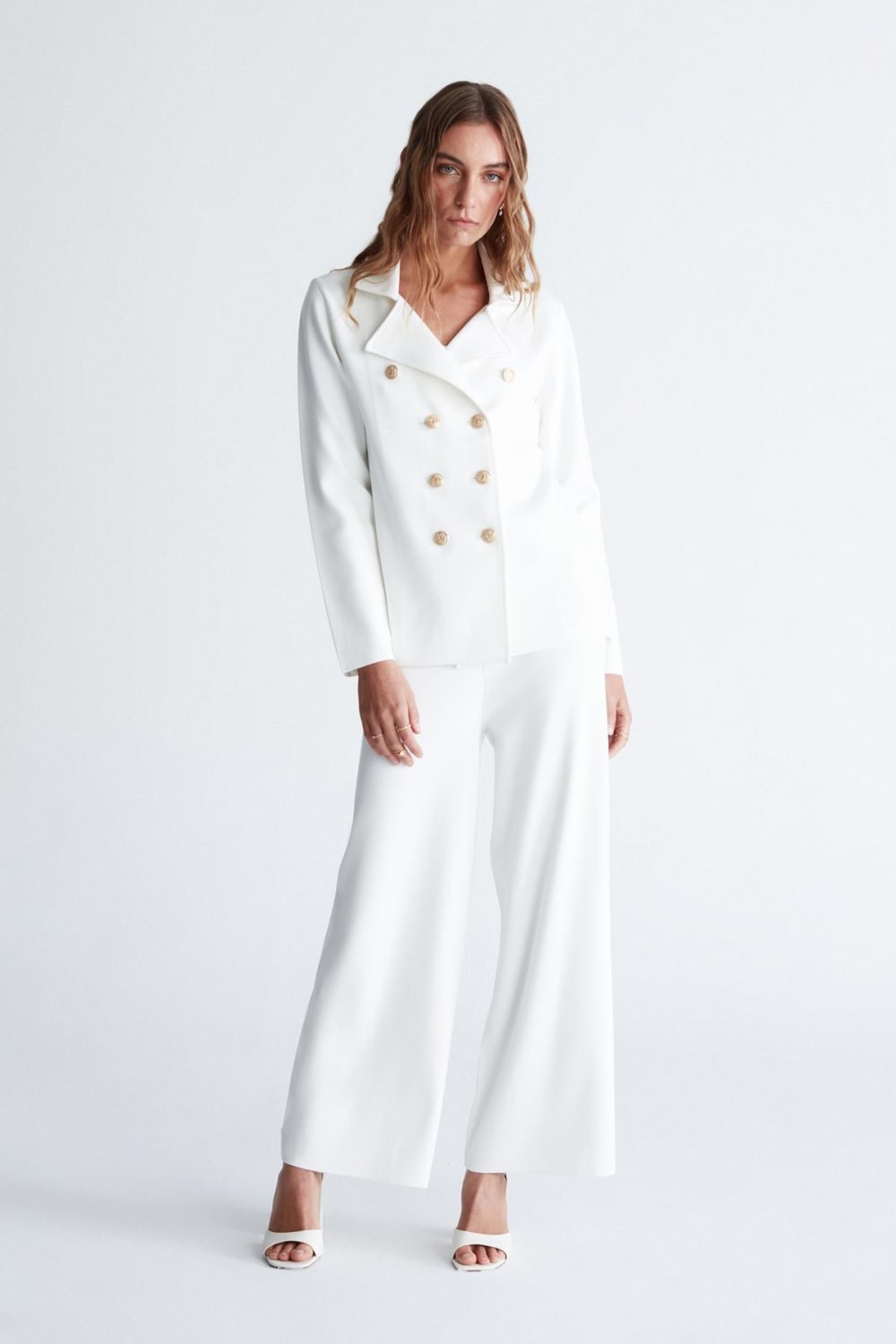 Peraluna-Styleboom X Katherine Blazer Çelik Örgü Klasik Kesim Düğmeli Blazer Kadın Triko Ceket -Ceket-15-Milagron.com