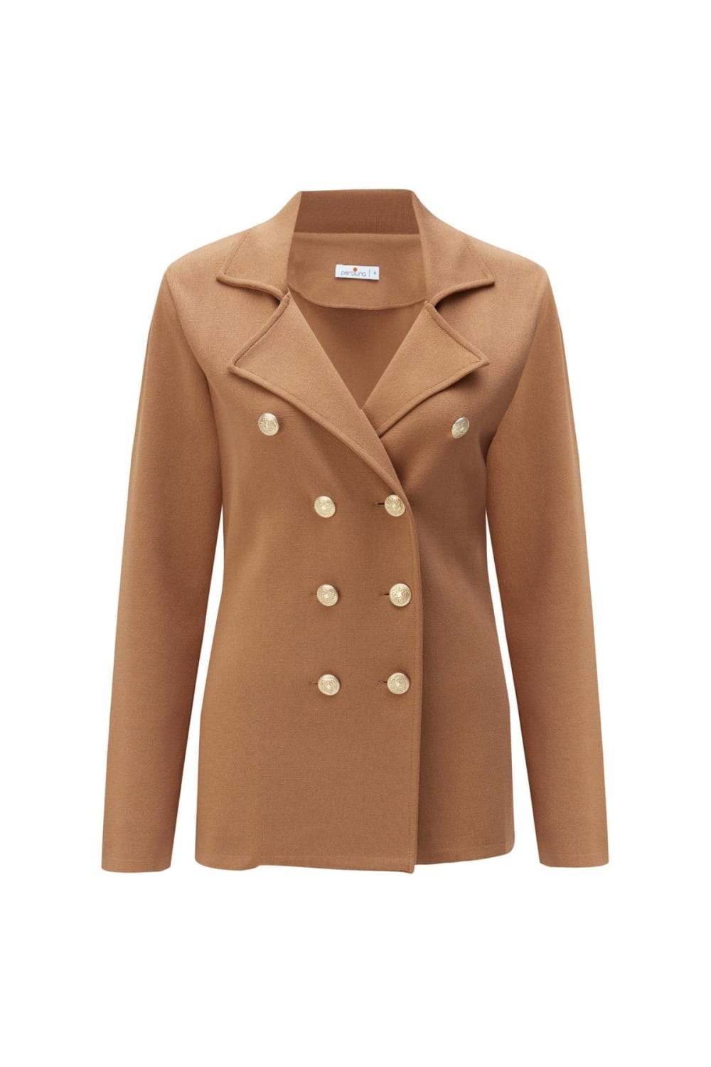 Peraluna-Styleboom X Katherine Blazer Çelik Örgü Klasik Kesim Düğmeli Blazer Kadın Triko Ceket -Ceket-26-Milagron.com