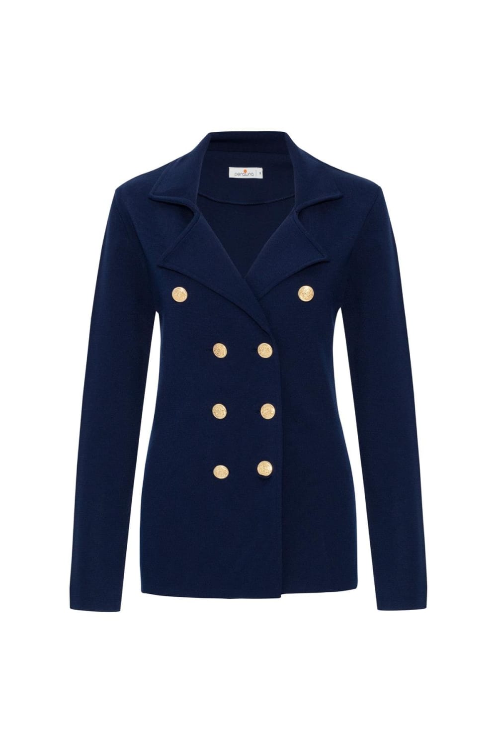 Peraluna-Styleboom X Katherine Blazer Çelik Örgü Klasik Kesim Düğmeli Blazer Kadın Triko Ceket -Ceket-9-Milagron.com