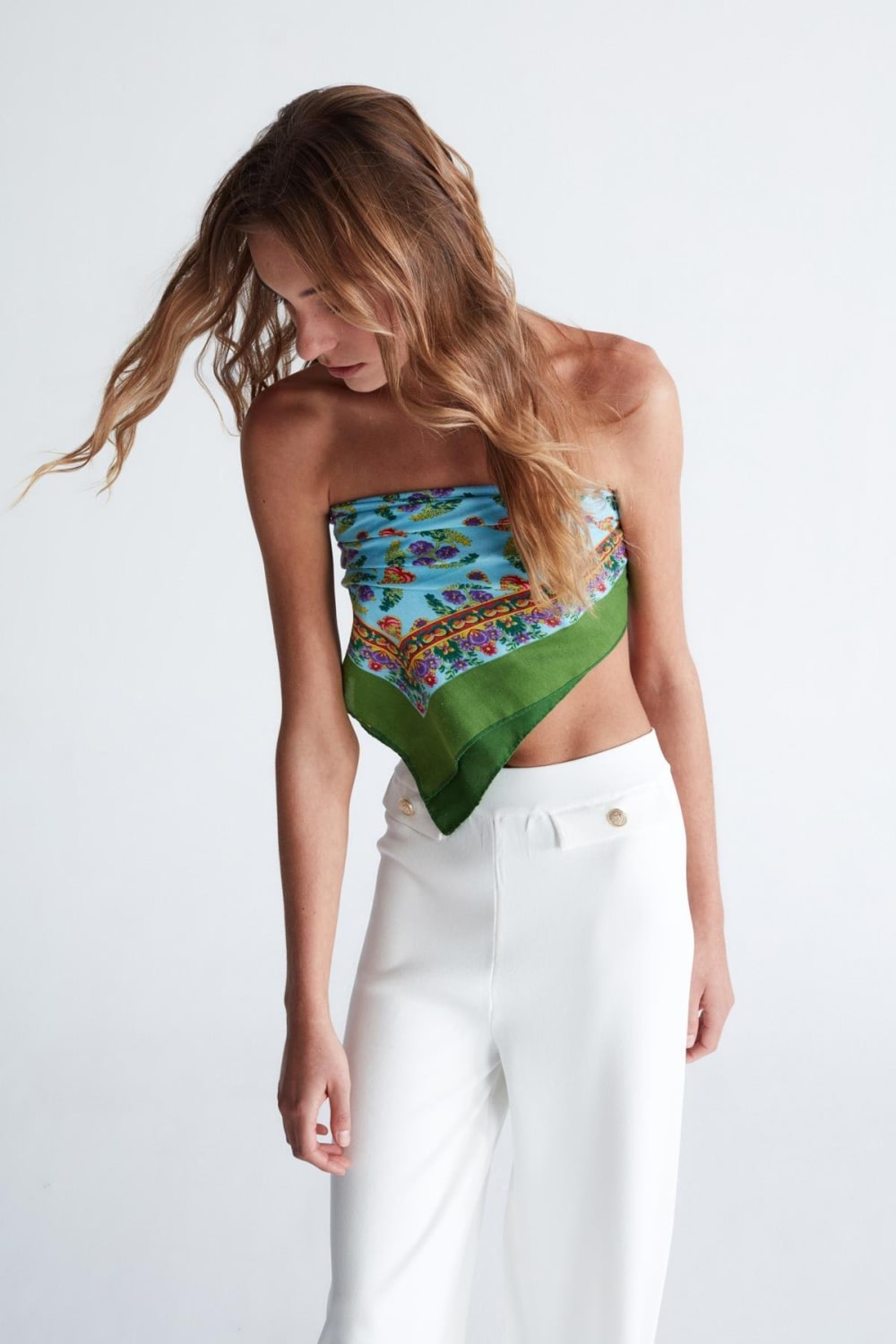 Peraluna-Styleboom X Marlene Trouser Düğme Detaylı Rahat Kesim Kadın Triko Pantolon -Pantolon-12-Milagron.com