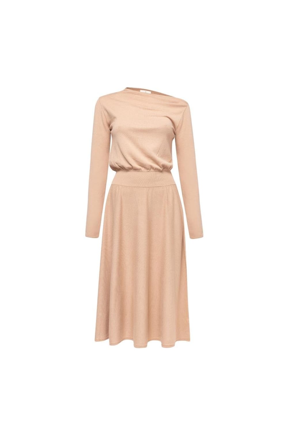 Peraluna-Styleboom X Mayfair Dress Yaka Büzgü Detaylı Tek Omuz Açık Kadın Triko Elbise-Elbise-6-Milagron.com