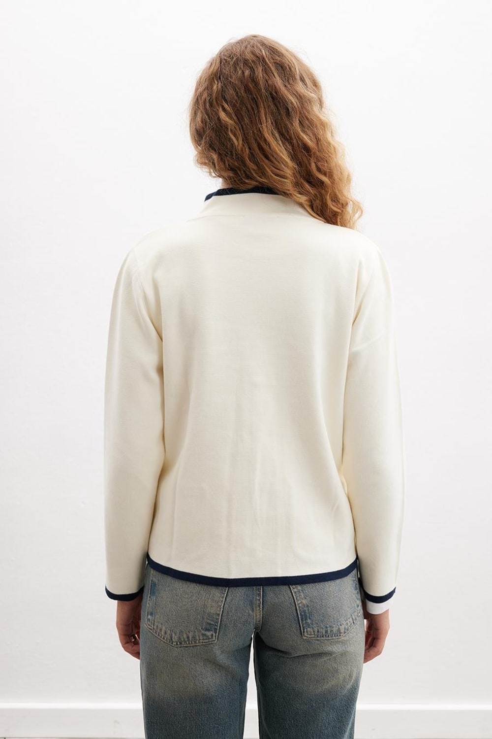 Peraluna-Summer Cardigan Fermuarlı Cepli Organik Pamuk Çelik Örgü Yazlık Kadın Triko Hırka-Kazak & Triko-11-Milagron.com