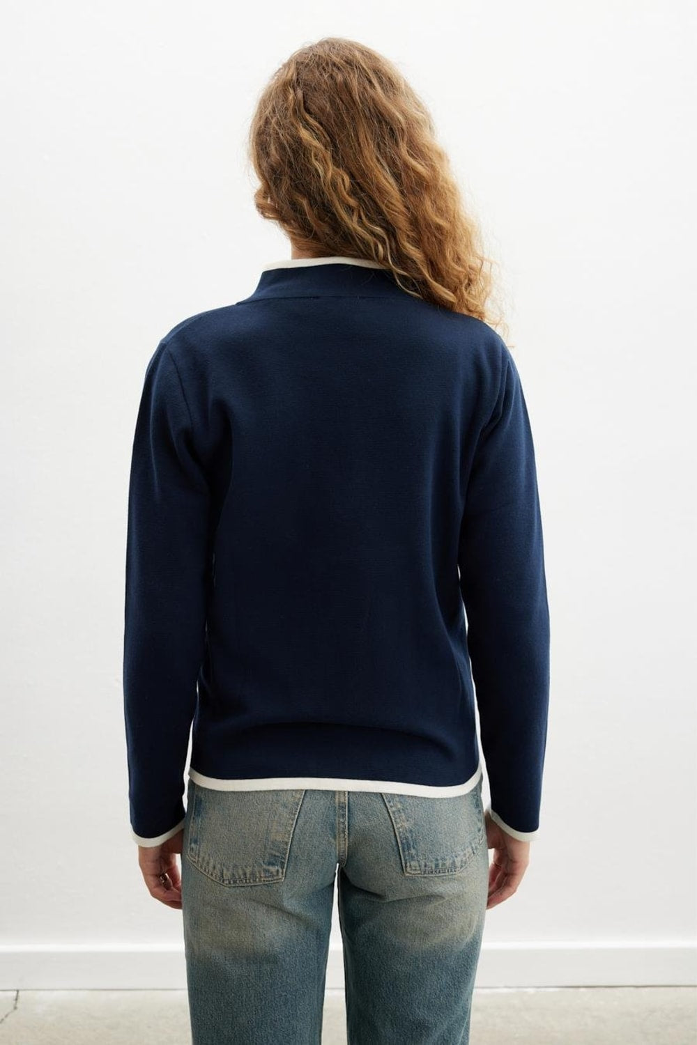 Peraluna-Summer Cardigan Fermuarlı Cepli Organik Pamuk Çelik Örgü Yazlık Kadın Triko Hırka-Kazak & Triko-6-Milagron.com