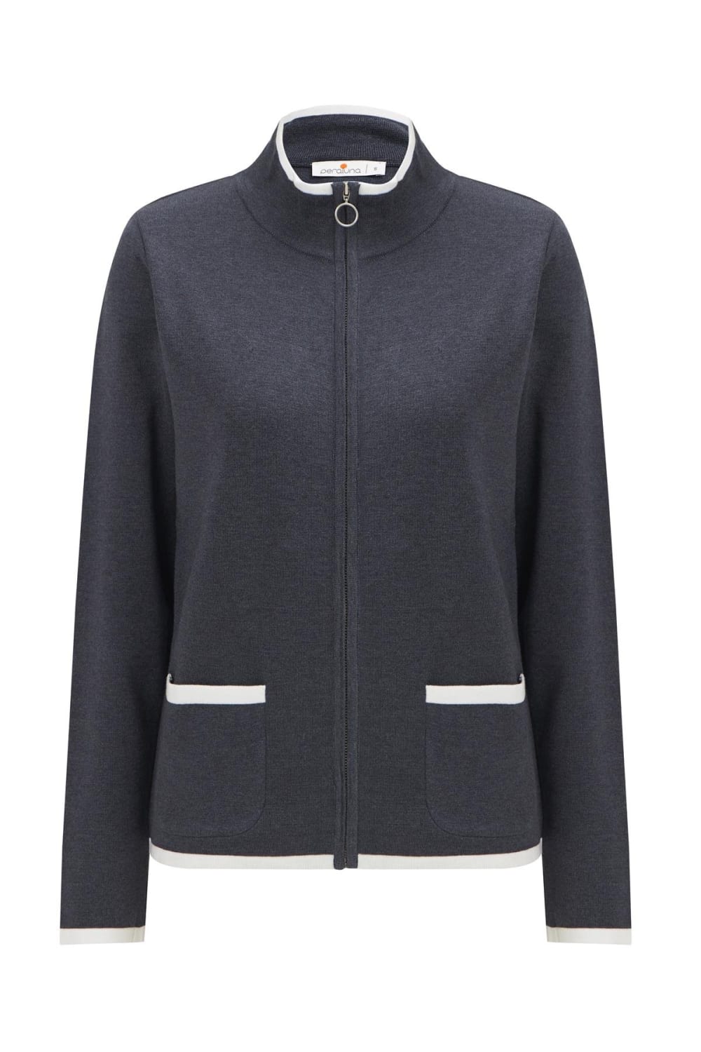 Peraluna-Summer Cardigan Fermuarlı Cepli Organik Pamuk Çelik Örgü Yazlık Kadın Triko Hırka-Kazak & Triko-7-Milagron.com