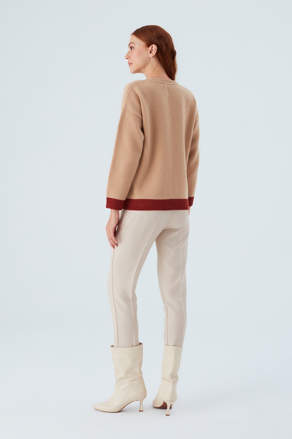 Peraluna-Sunny Pullover El İşlemeli Desenli Kadın Triko Kazak-Kazak & Triko-7-Milagron.com