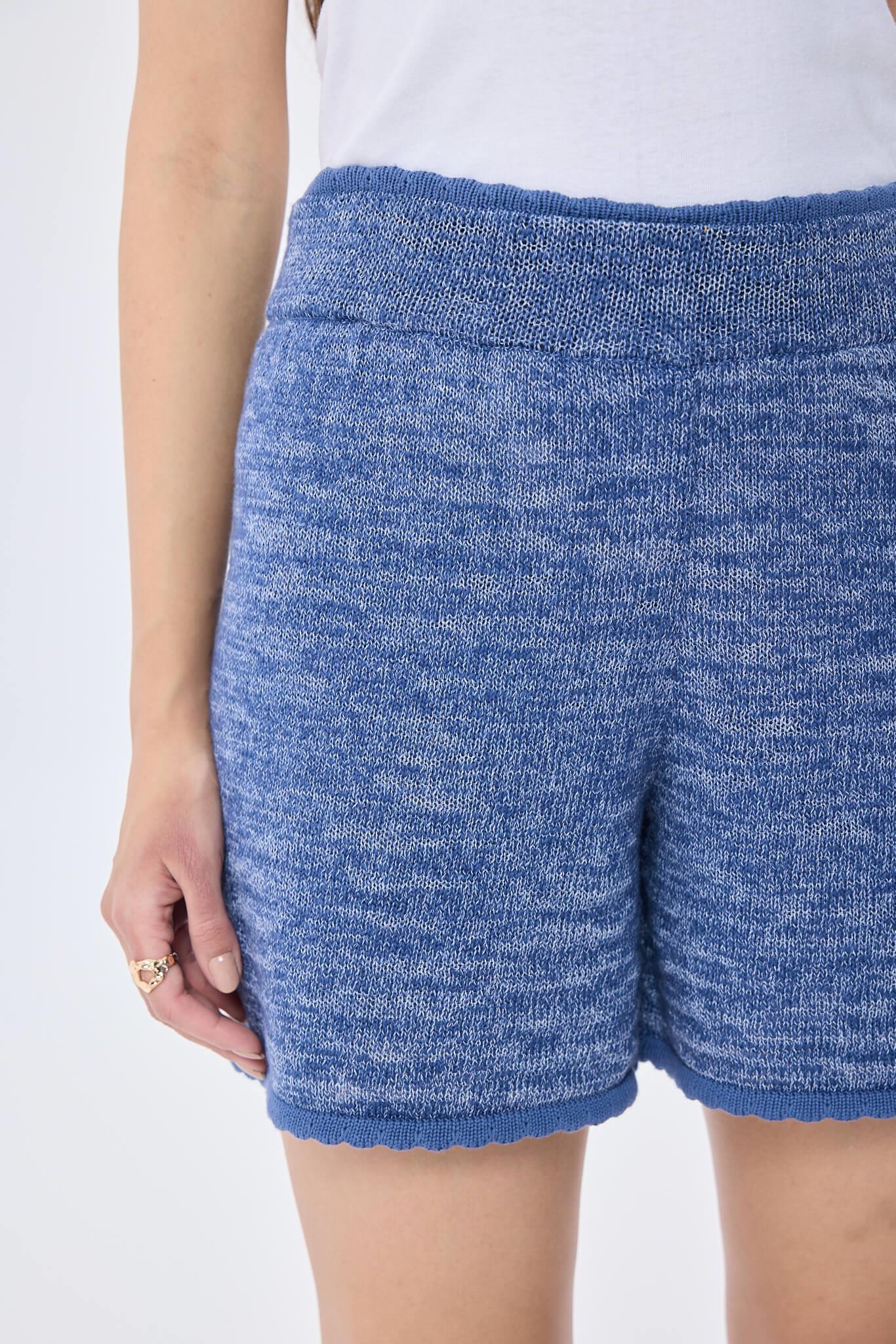 Peraluna-Sweetheart, Yazlık Kadın Triko şort Denim Mix-Şort-6-Milagron.com