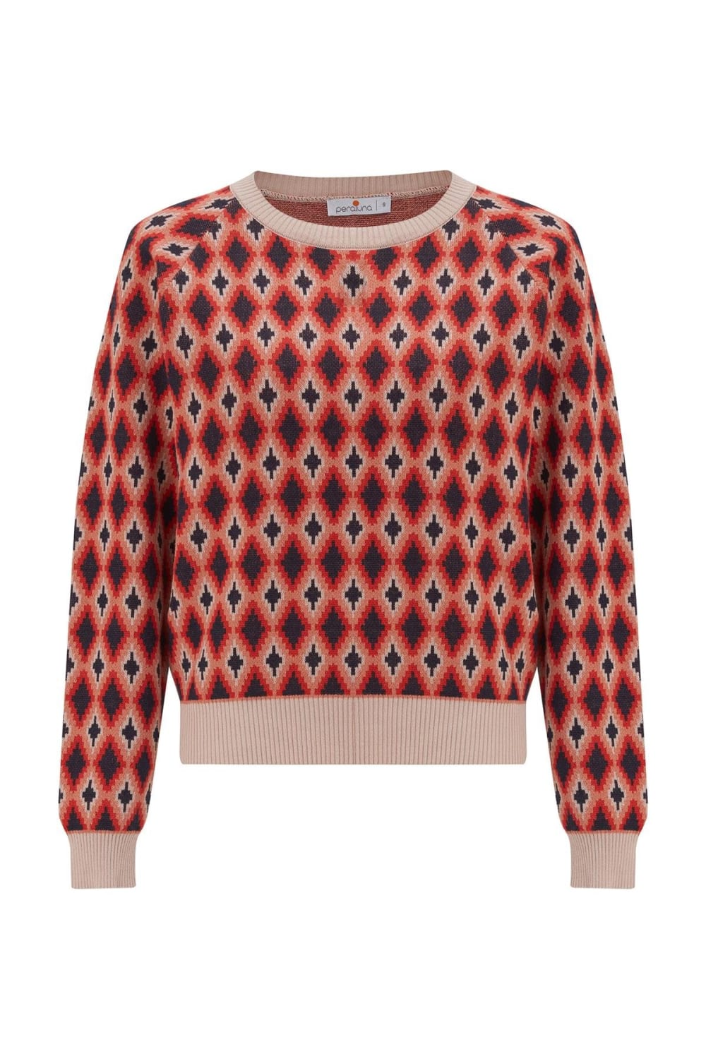 Peraluna-Trudy Pullover Baklava Desenli Standart Kesim Kadın Triko Kazak Multi-Kazak & Triko-8-Milagron.com