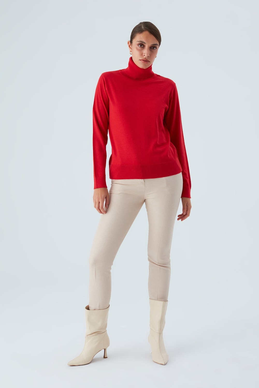 Peraluna-Valeria Pullover Boğazlı İnce Kadın Triko Kazak-Kazak & Triko-11-Milagron.com