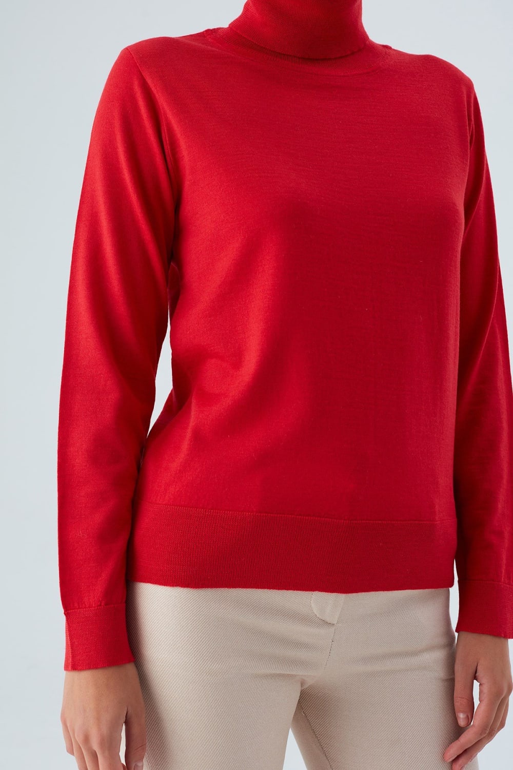 Peraluna-Valeria Pullover Boğazlı İnce Kadın Triko Kazak-Kazak & Triko-14-Milagron.com