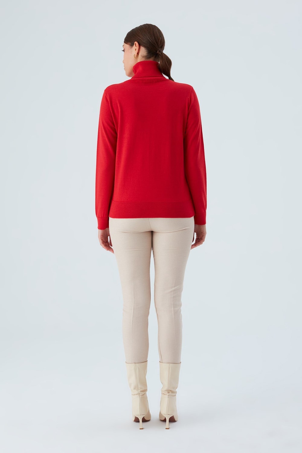 Peraluna-Valeria Pullover Boğazlı İnce Kadın Triko Kazak-Kazak & Triko-17-Milagron.com