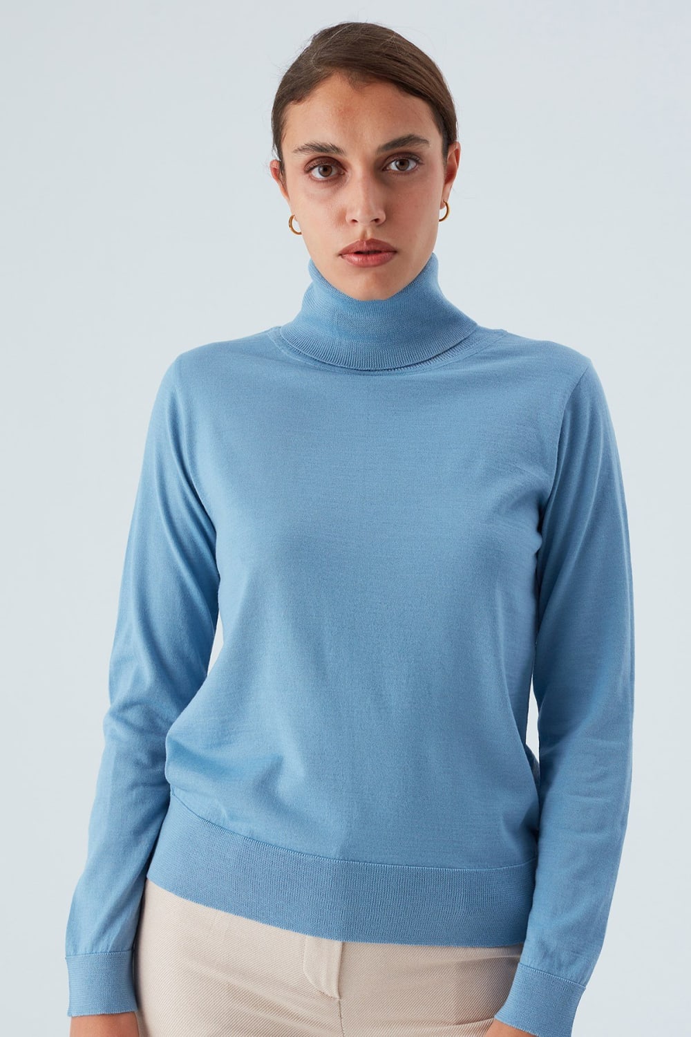 Peraluna-Valeria Pullover Boğazlı İnce Kadın Triko Kazak-Kazak & Triko-22-Milagron.com