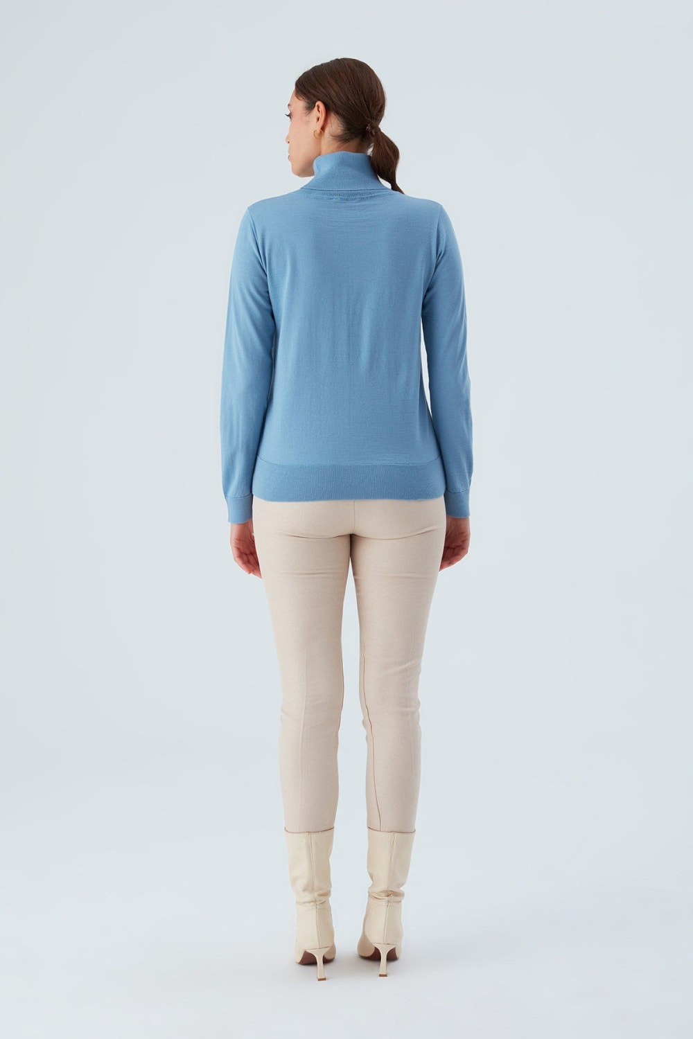 Peraluna-Valeria Pullover Boğazlı İnce Kadın Triko Kazak-Kazak & Triko-25-Milagron.com