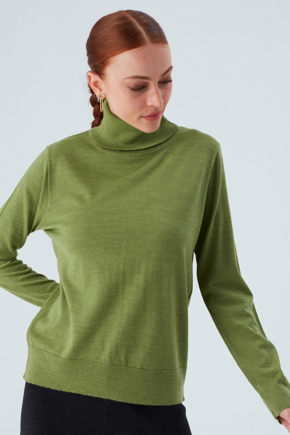 Peraluna-Valeria Pullover Boğazlı İnce Kadın Triko Kazak-Kazak & Triko-27-Milagron.com