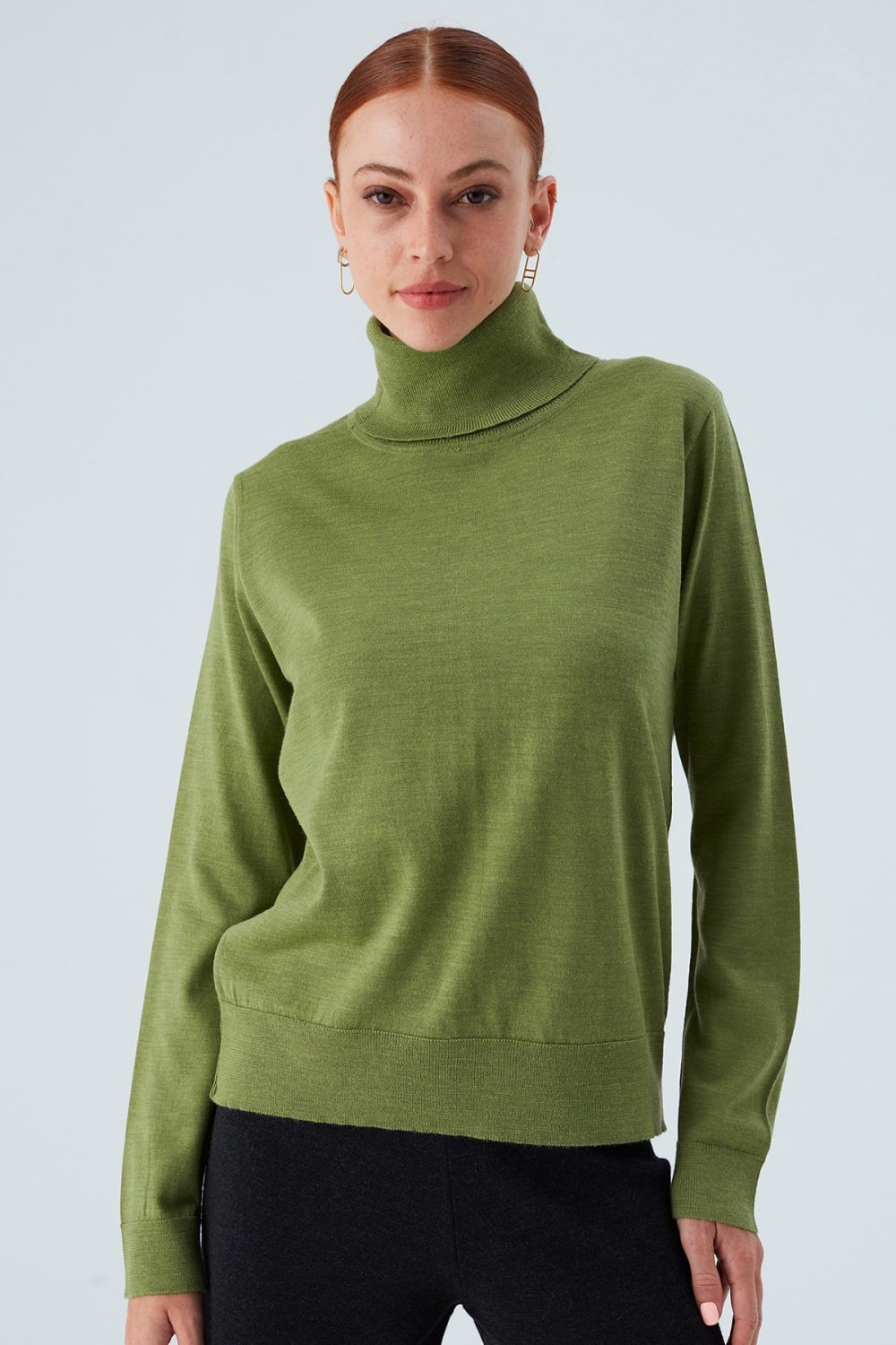 Peraluna-Valeria Pullover Boğazlı İnce Kadın Triko Kazak-Kazak & Triko-29-Milagron.com