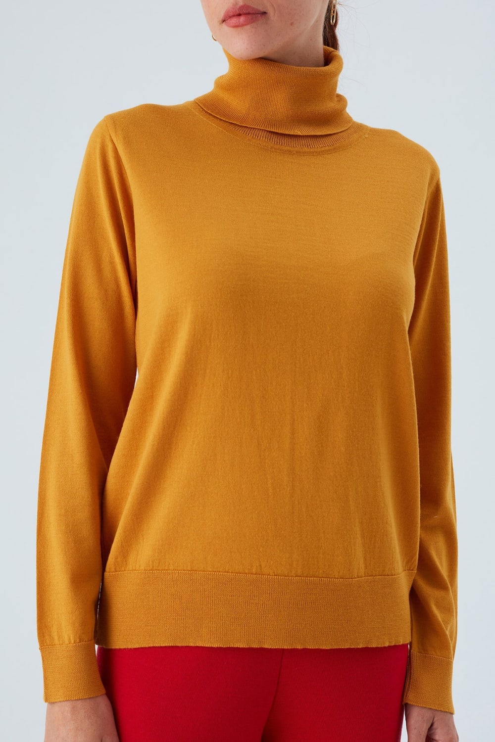 Peraluna-Valeria Pullover Boğazlı İnce Kadın Triko Kazak-Kazak & Triko-38-Milagron.com