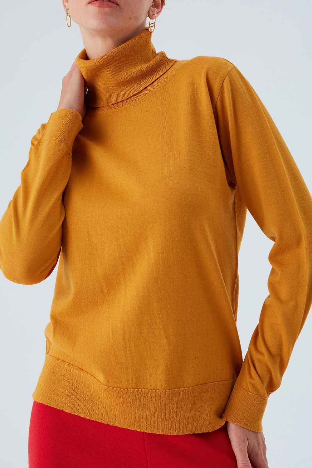 Peraluna-Valeria Pullover Boğazlı İnce Kadın Triko Kazak-Kazak & Triko-42-Milagron.com