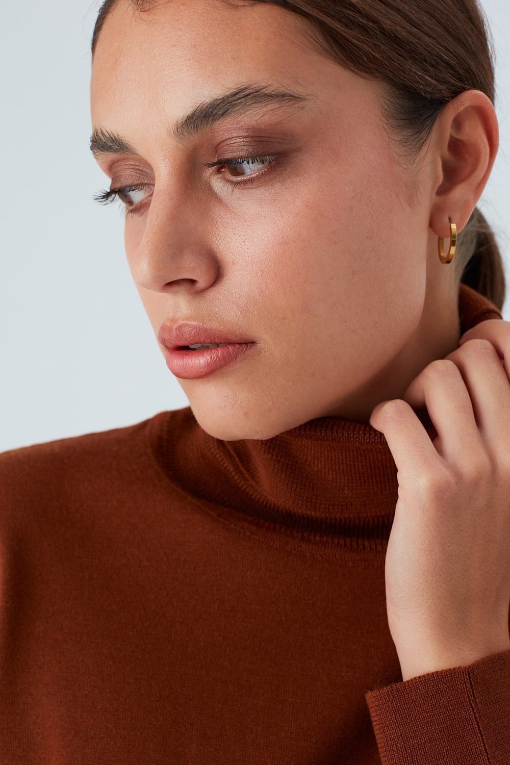 Peraluna-Valeria Pullover Boğazlı İnce Kadın Triko Kazak-Kazak & Triko-48-Milagron.com