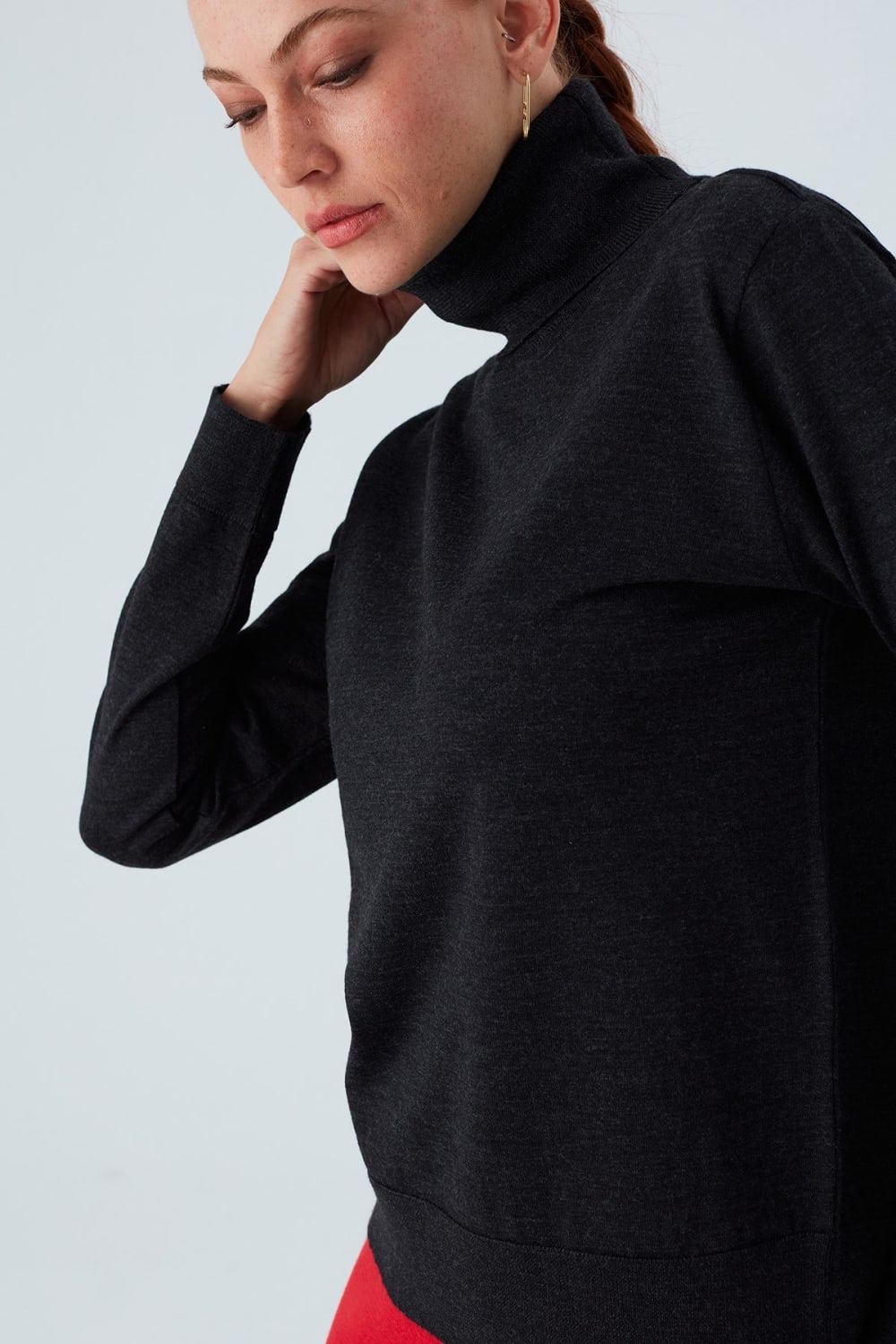 Peraluna-Valeria Pullover Boğazlı İnce Kadın Triko Kazak-Kazak & Triko-5-Milagron.com