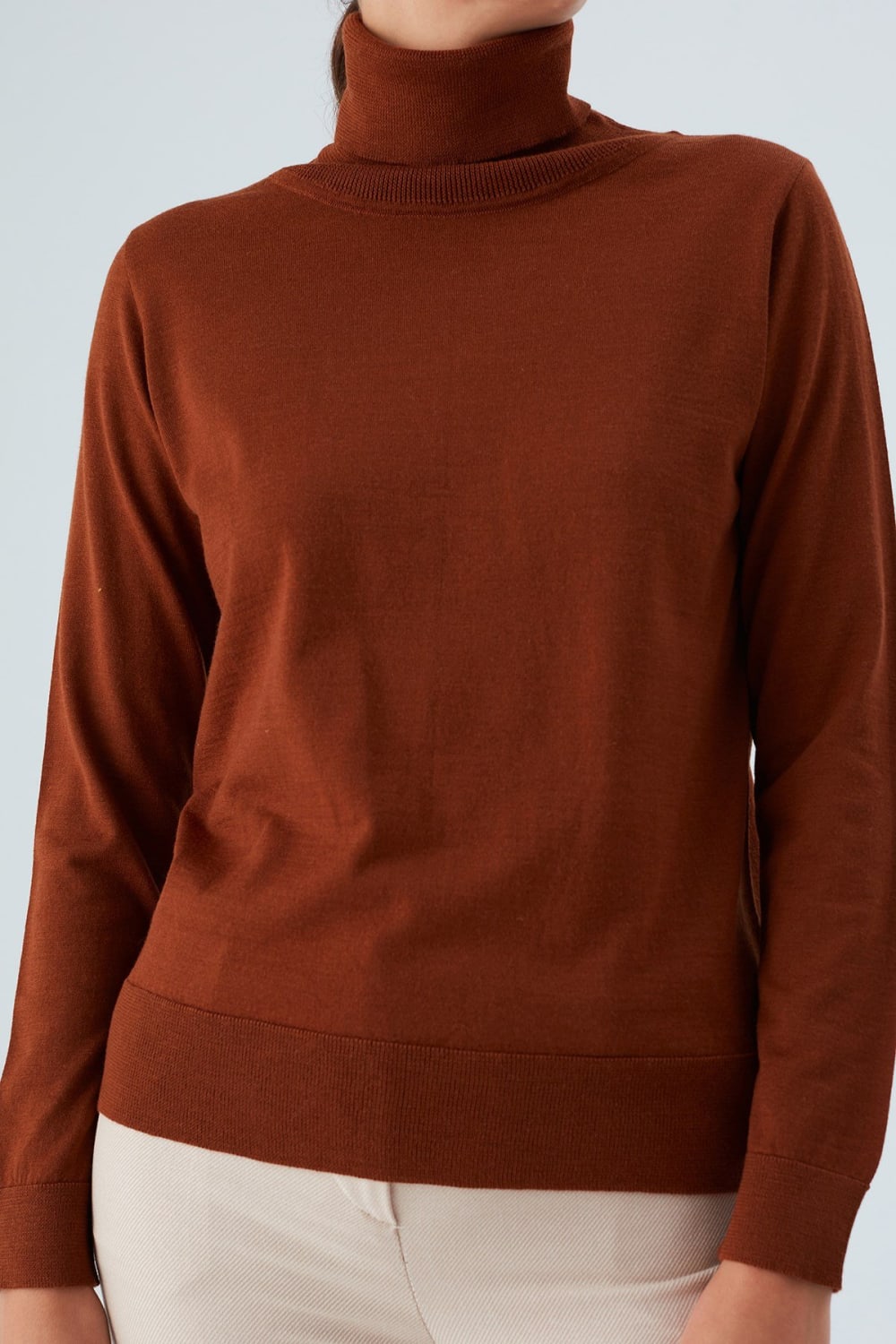 Peraluna-Valeria Pullover Boğazlı İnce Kadın Triko Kazak-Kazak & Triko-50-Milagron.com